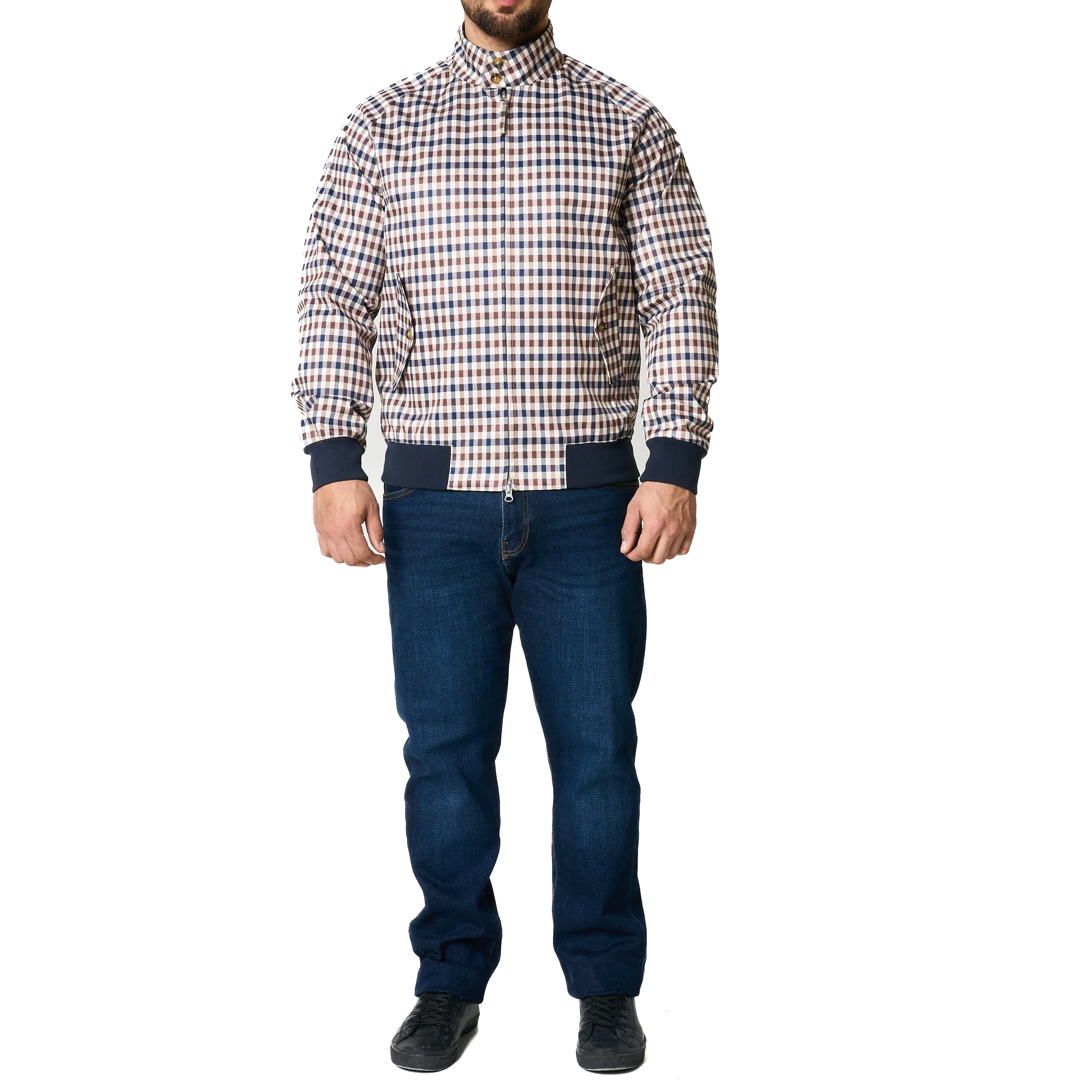 Mens Aquascutum Club Check Harrington Jacket - Image 11