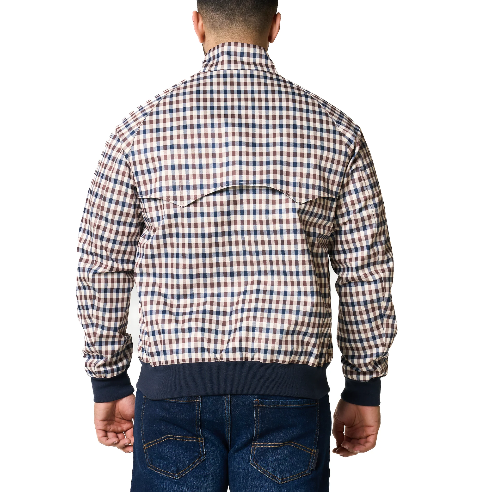 Mens Aquascutum Club Check Harrington Jacket - Image 4
