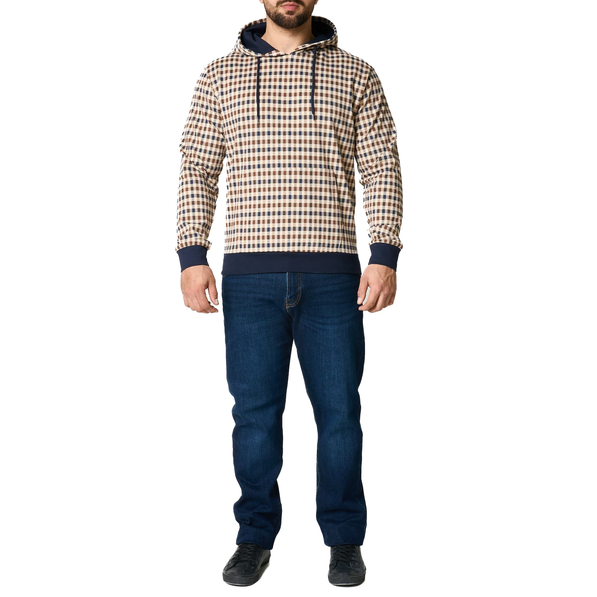 Mens Aquascutum Club Check Hoodie - Image 11