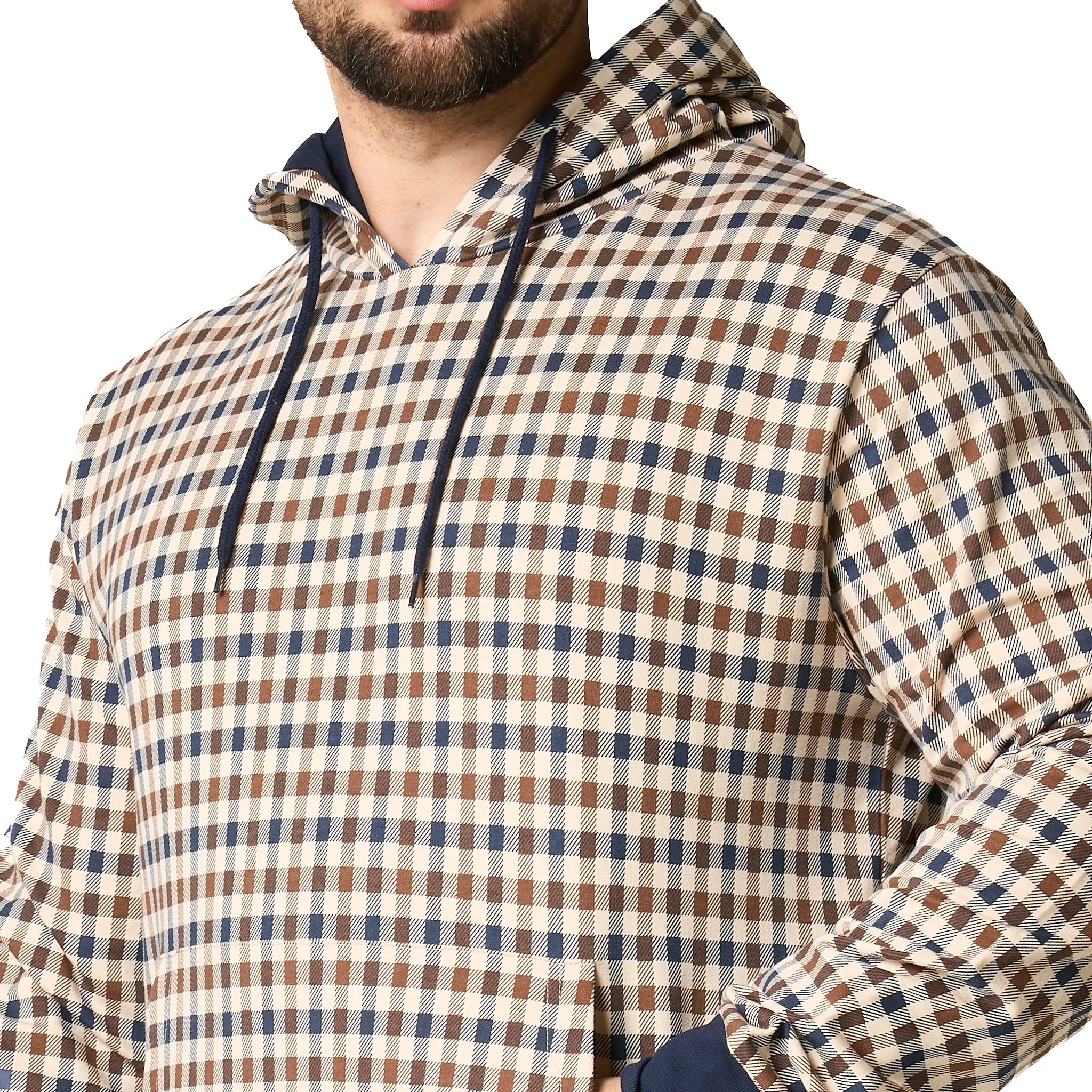 Mens Aquascutum Club Check Hoodie - Image 3