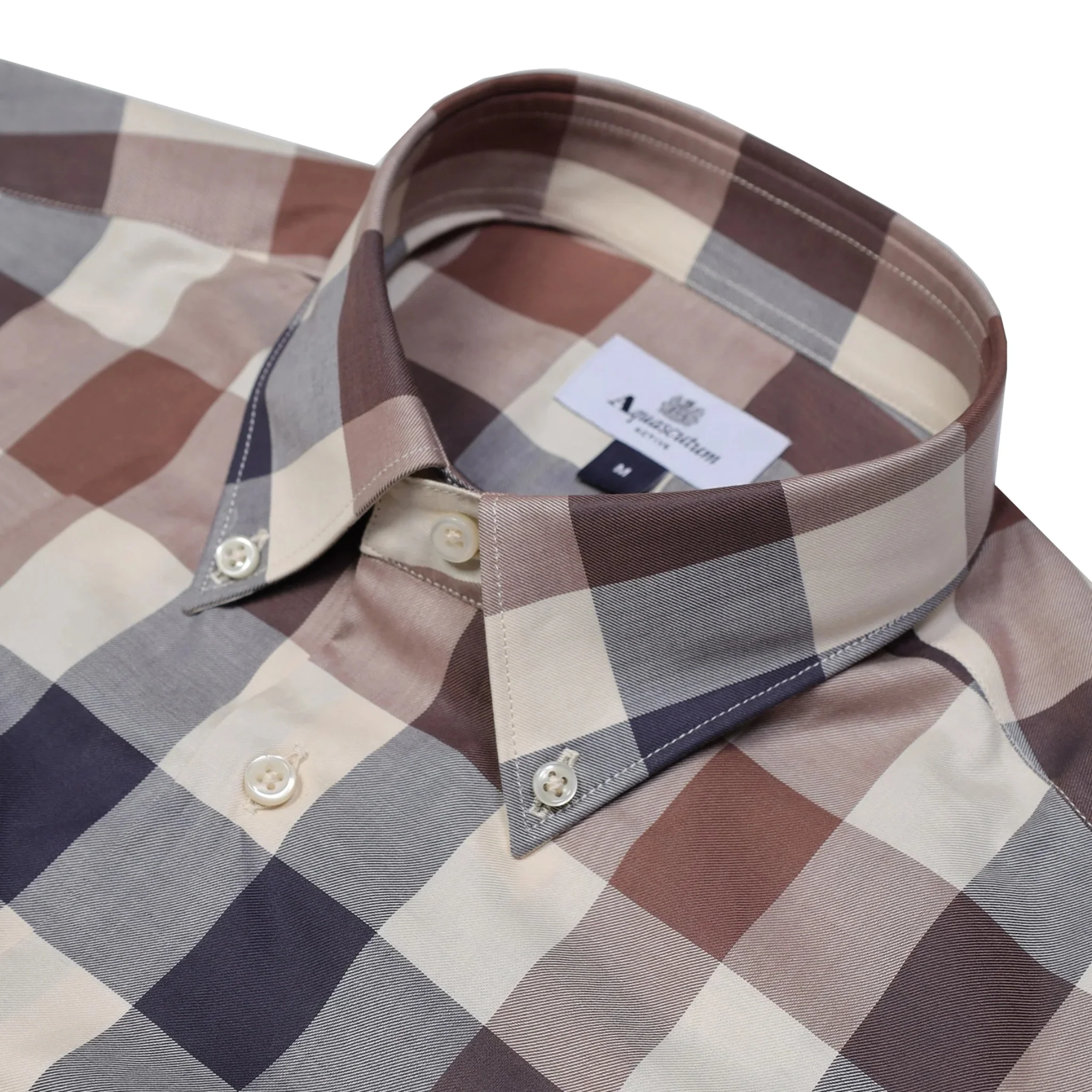 Mens Aquascutum Macro Check Iconic L/s Shirt - Image 3