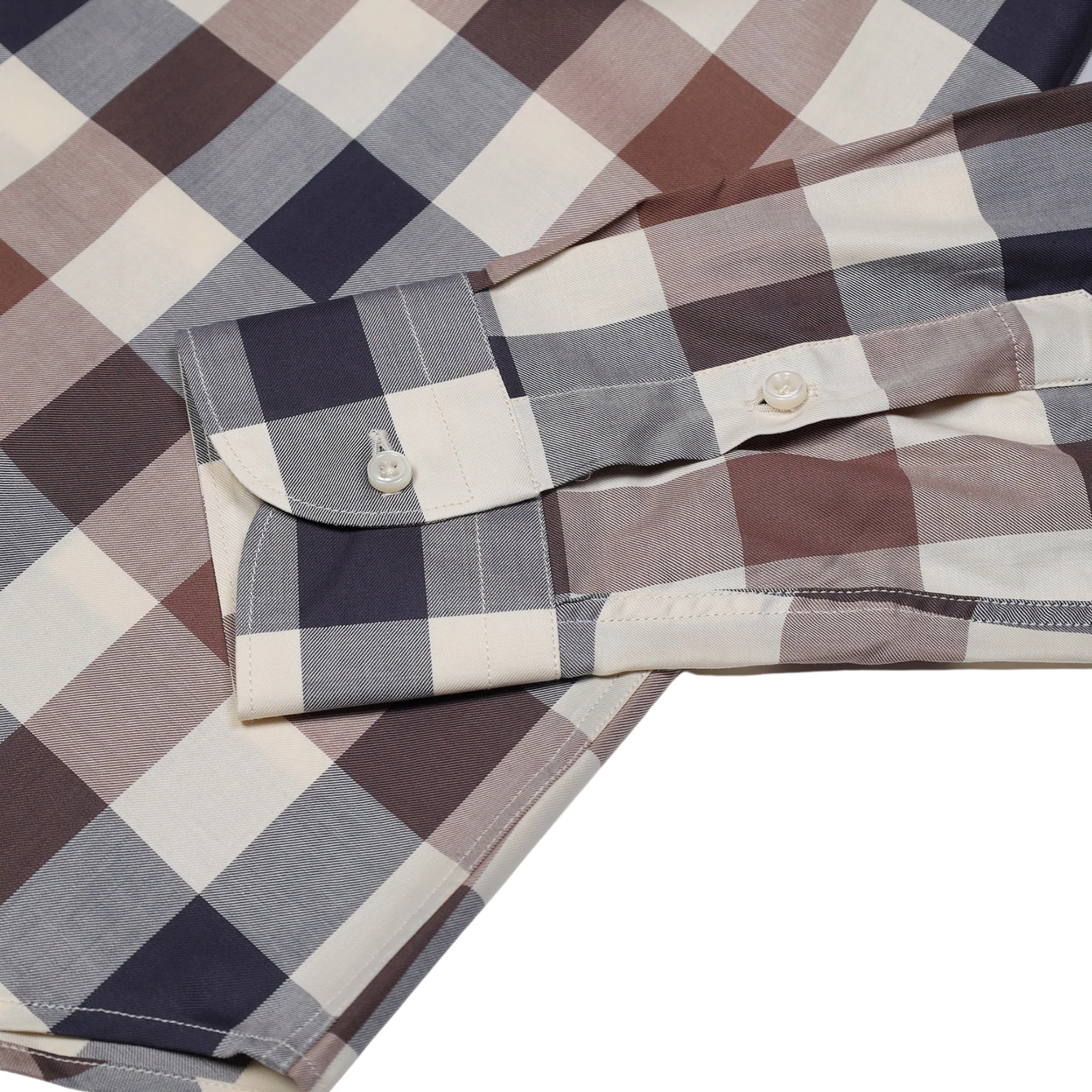 Mens Aquascutum Macro Check Iconic L/s Shirt - Image 4