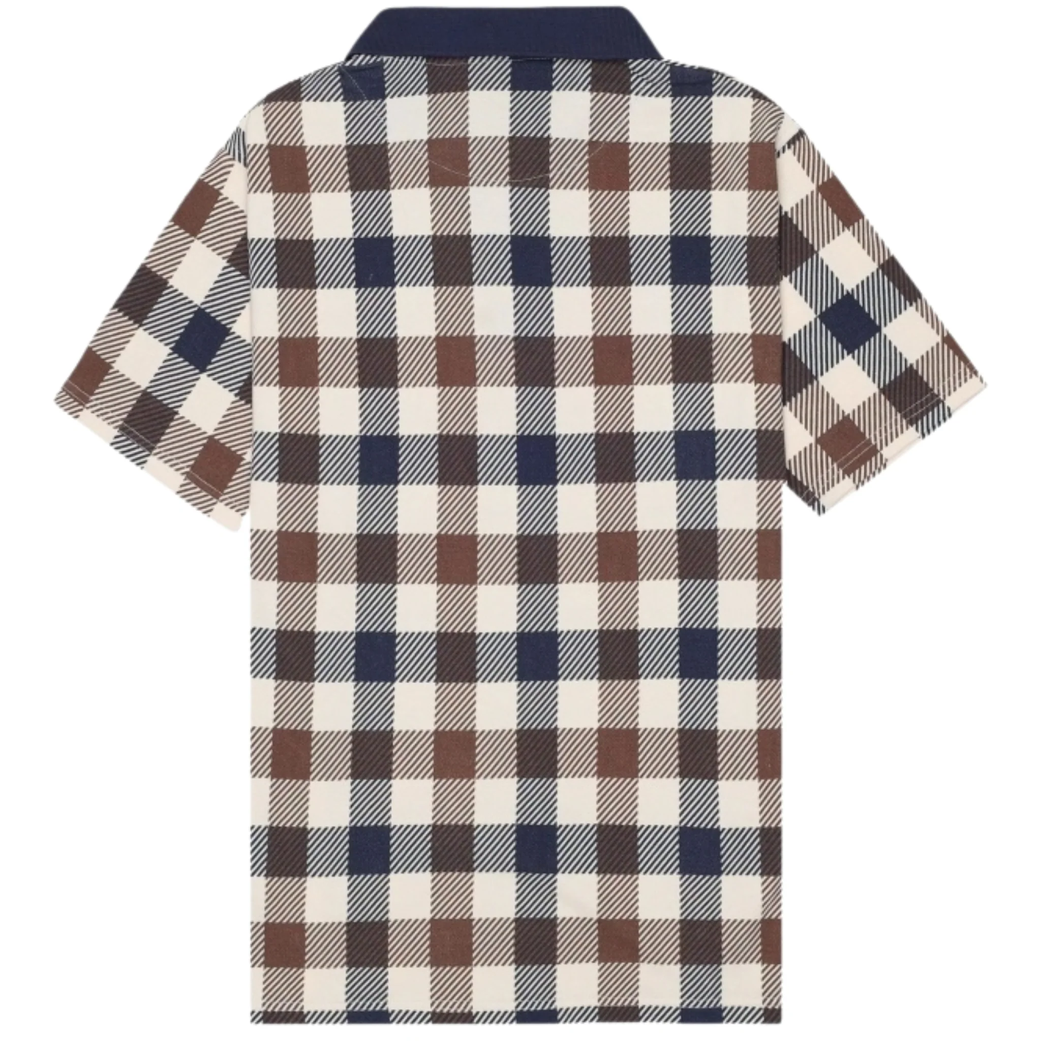 Mens Aquascutum Macro Check Iconic S/s Polo Shirt - Image 2