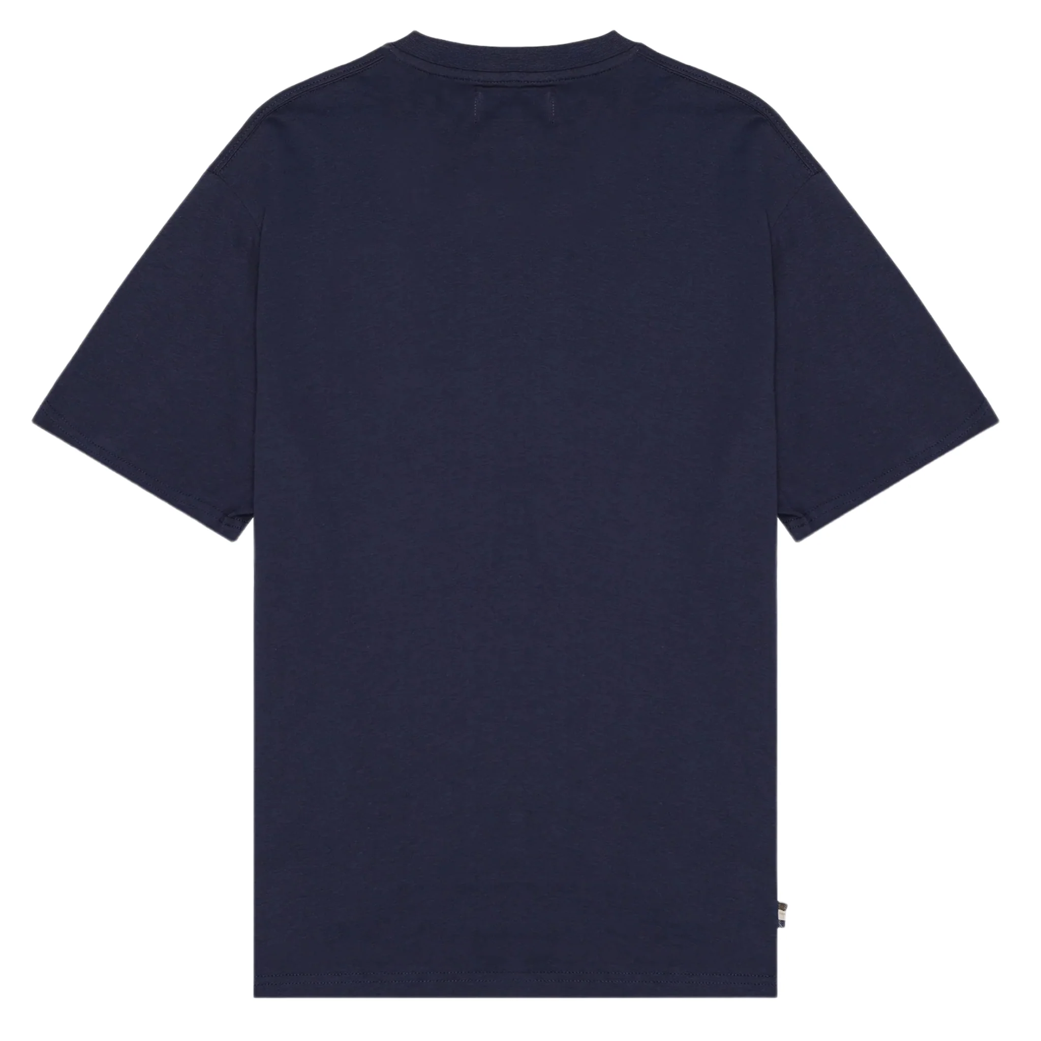 Mens Aquascutum Navy Piping Panel S/s T Shirt - Image 2