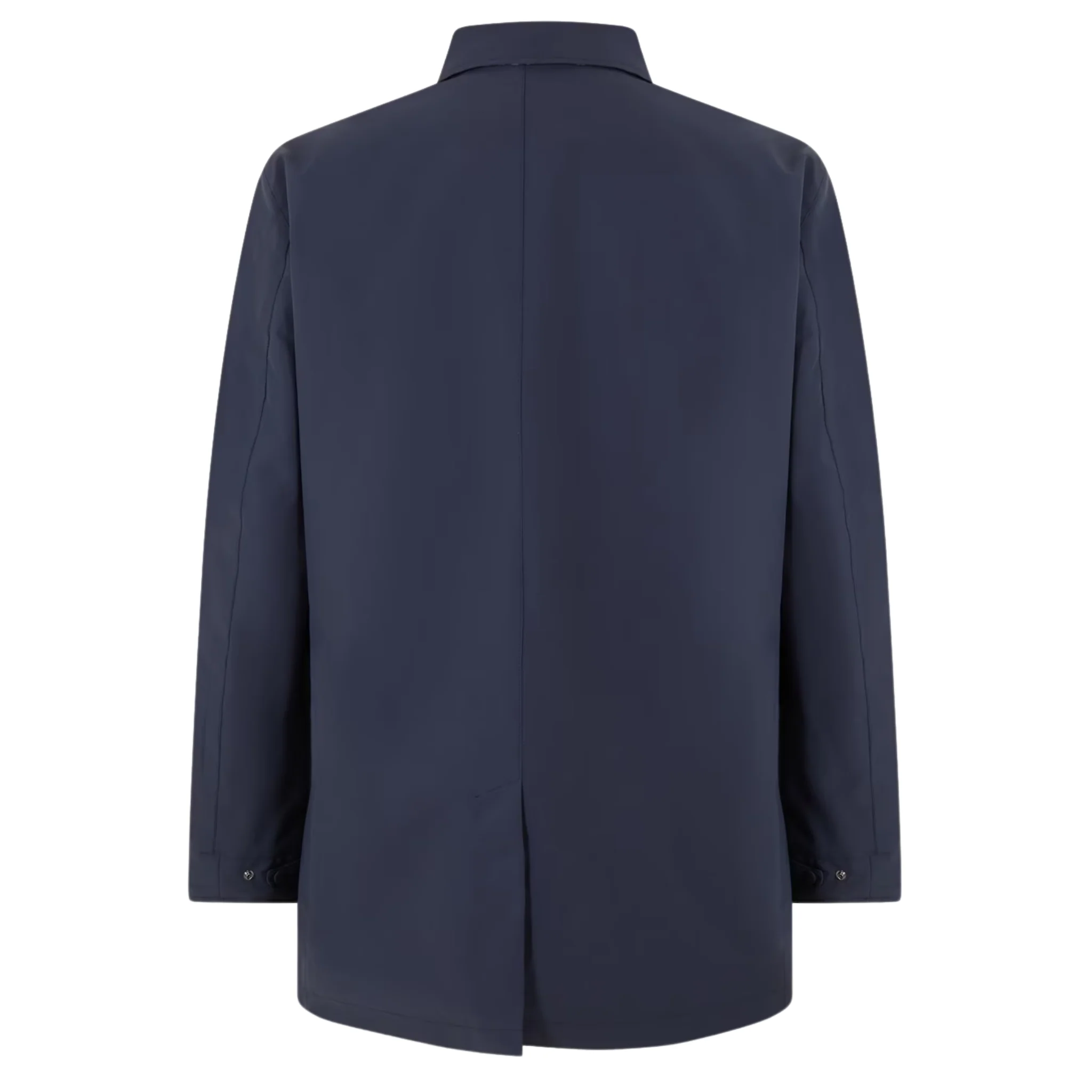 Mens Aquascutum Navy Shell Mid Trench Coat - Image 2