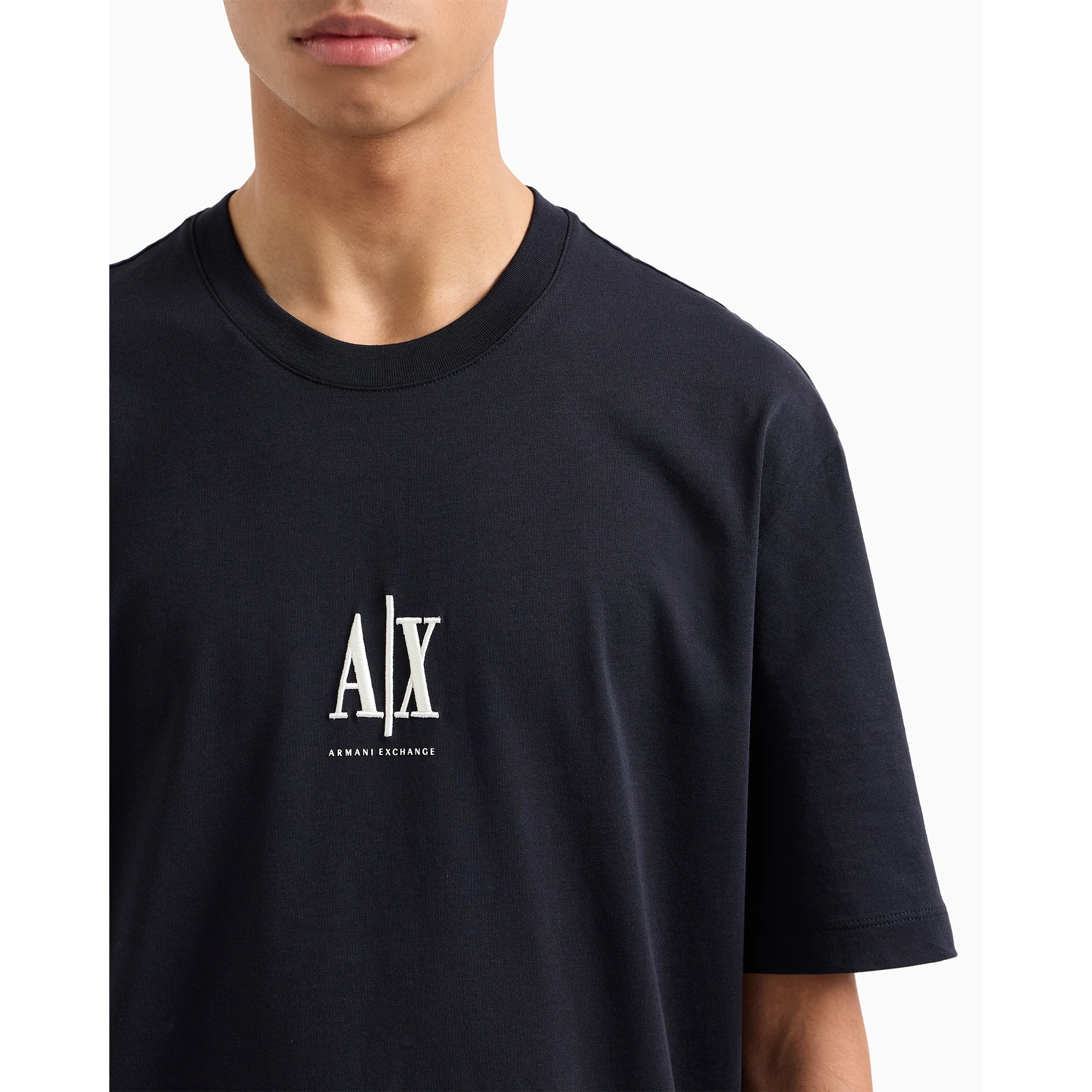 Mens Armani Exchange Deep Navy Centre Icon S/s T Shirt - Image 2