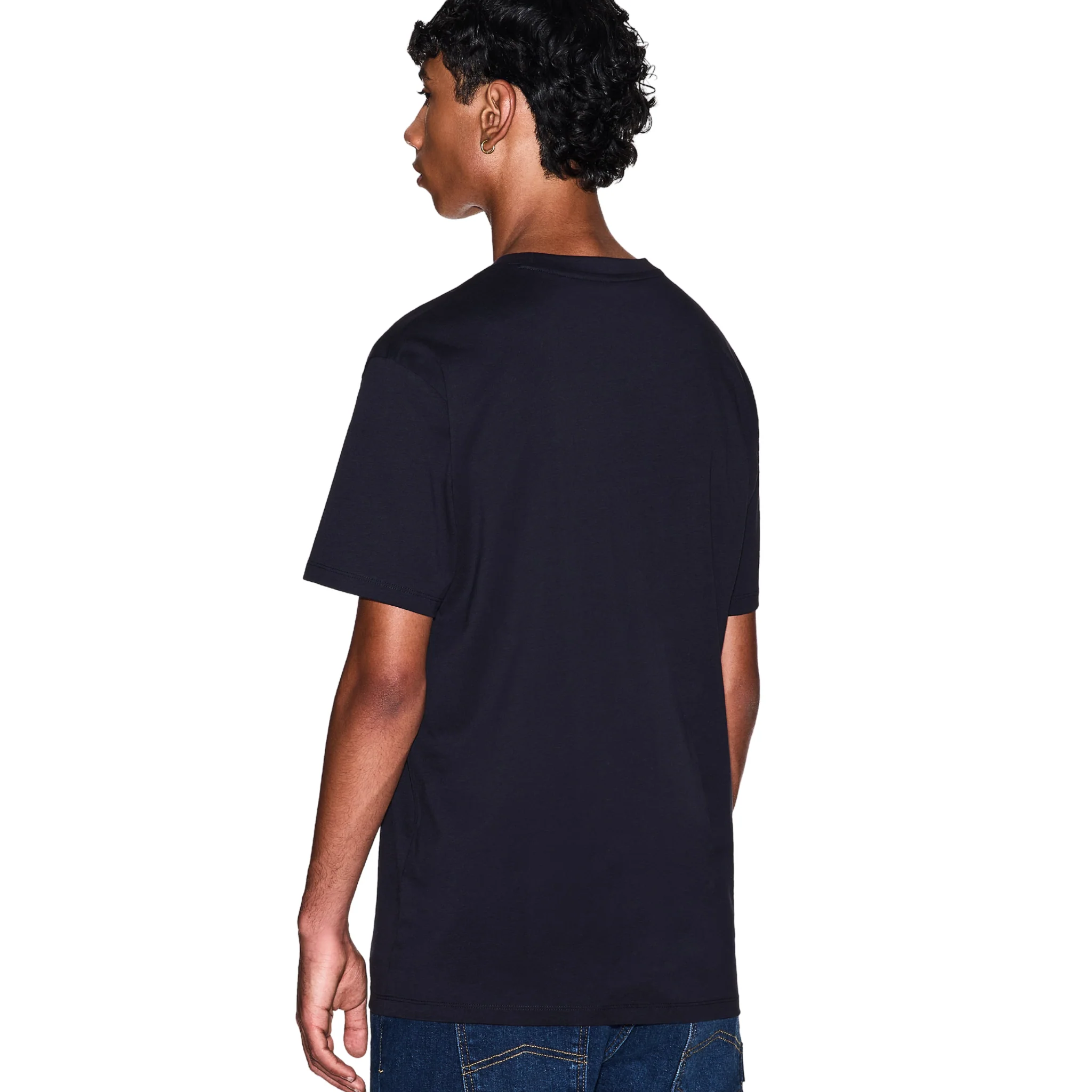 Mens Armani Exchange Deep Navy Milano/New York S/s T Shirt - Image 5