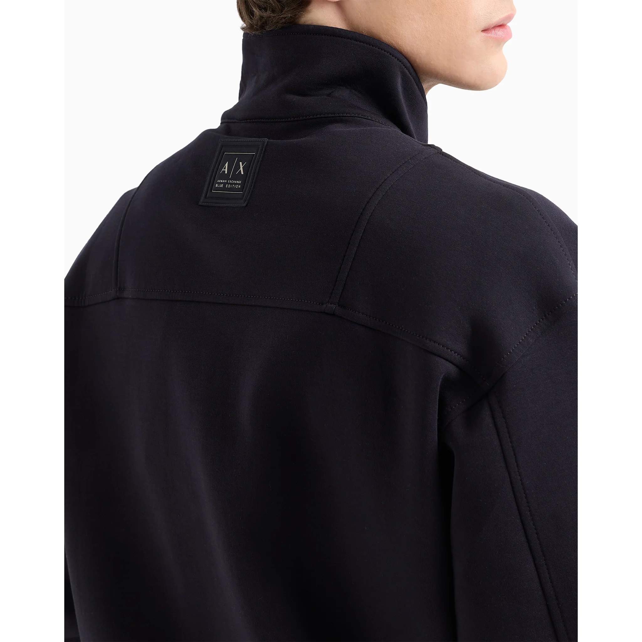 Mens Armani Exchange Deep Navy Zip Sweat Jacket - Image 2