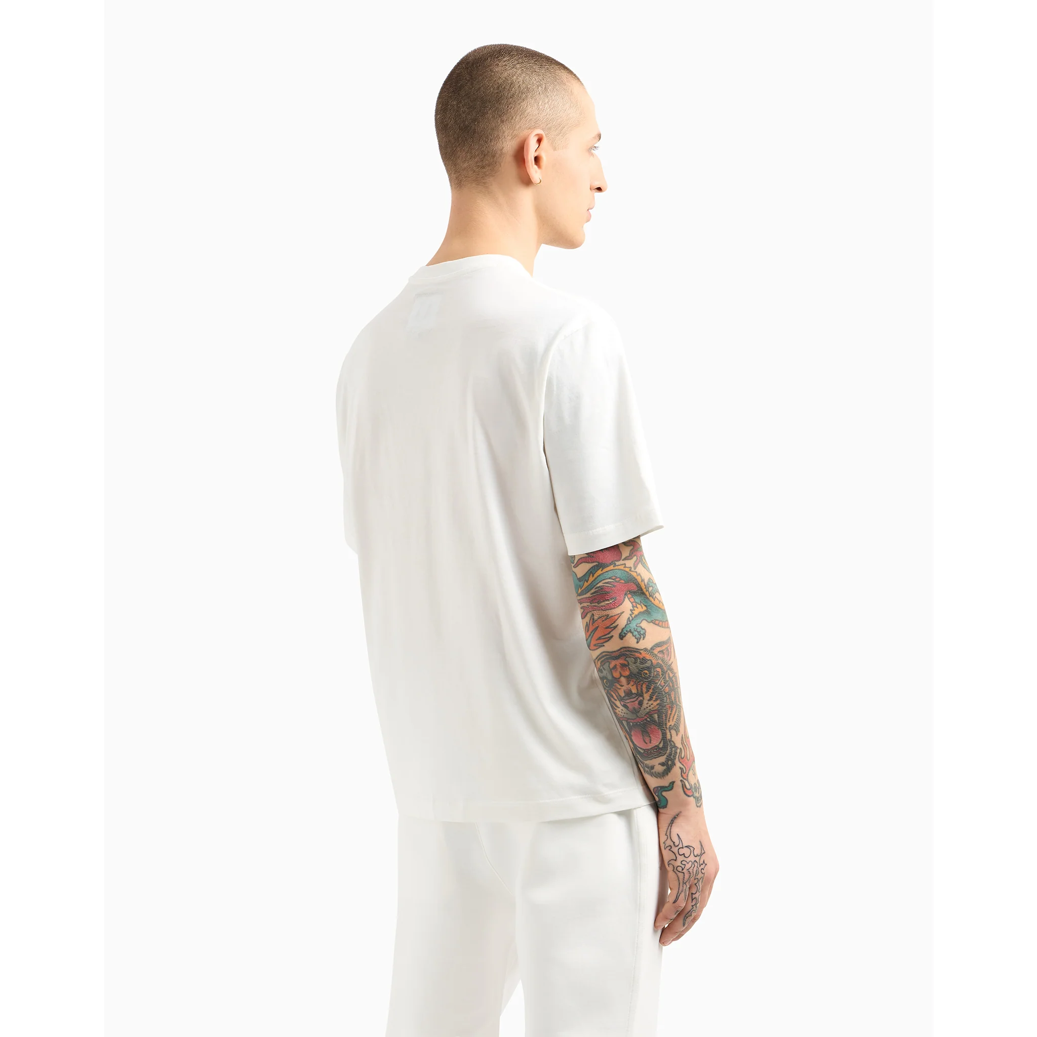 Mens Armani Exchange Off White Centre Icon S/s T Shirt - Image 2