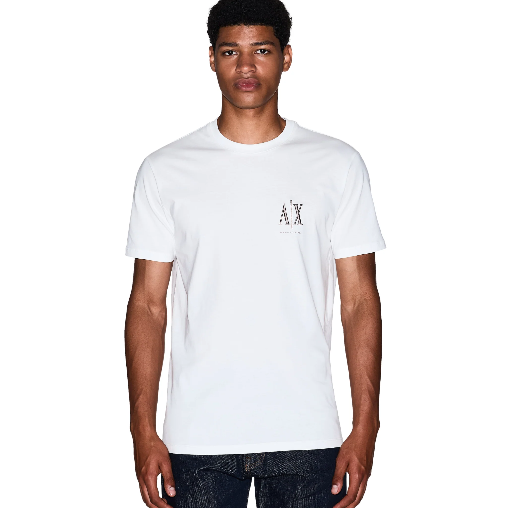 Mens Armani Exchange Off White Icon Project S/s T Shirt - Image 2