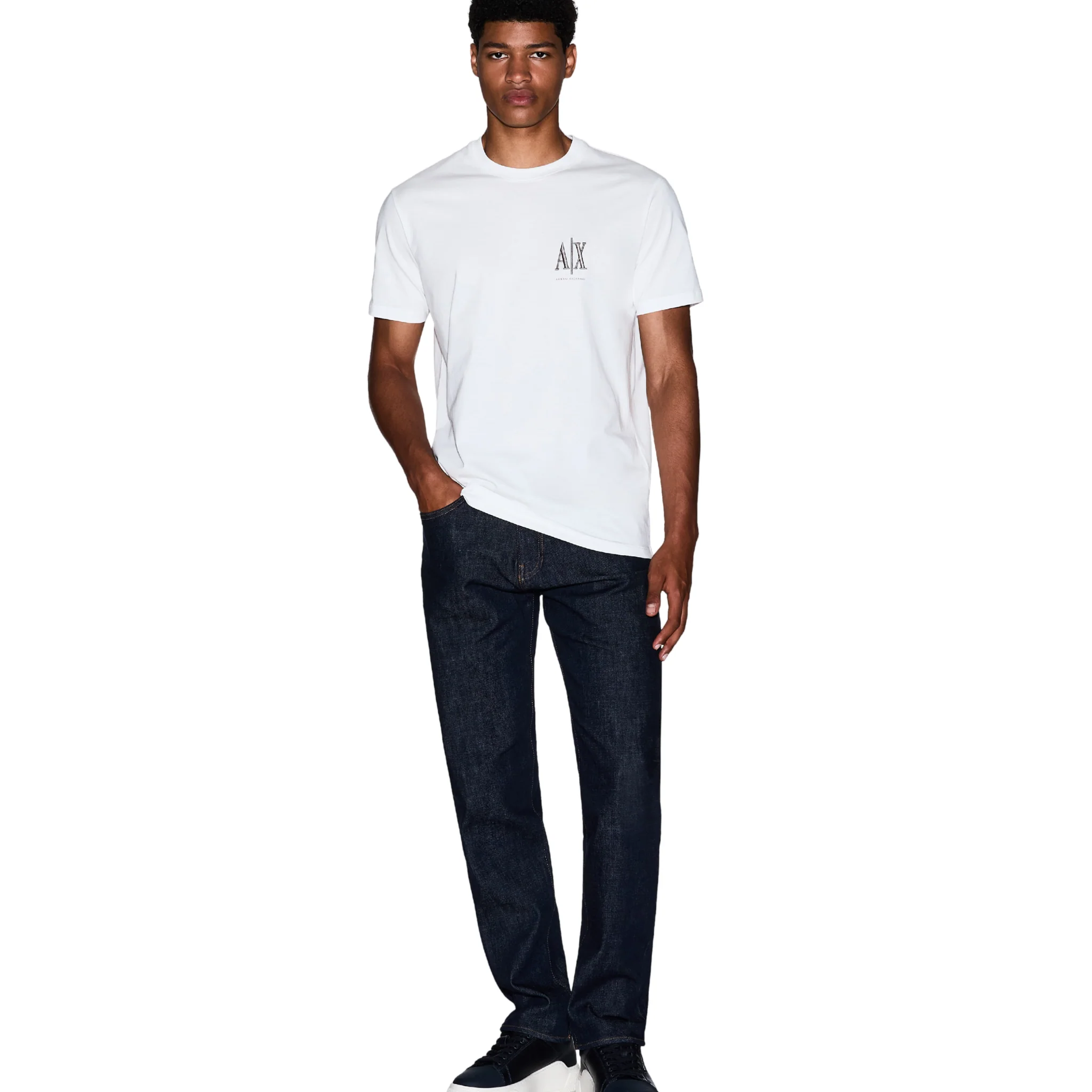 Mens Armani Exchange Off White Icon Project S/s T Shirt - Image 5
