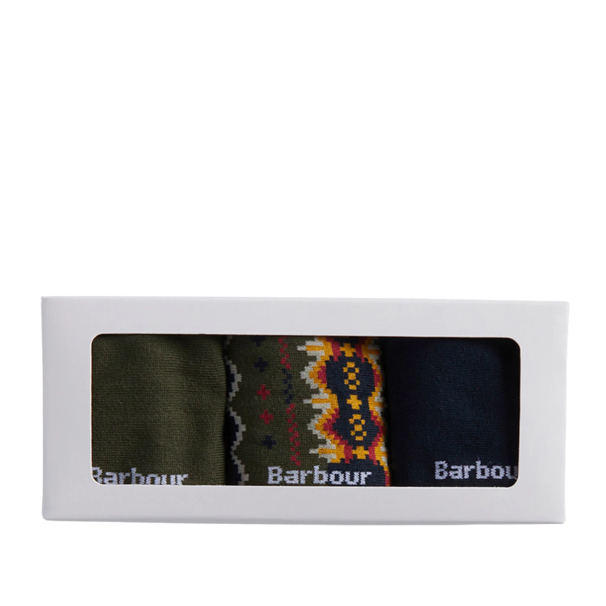 Mens Barbour Classic Tartan Case Fair Isle Socks Gift Box Set - Image 2