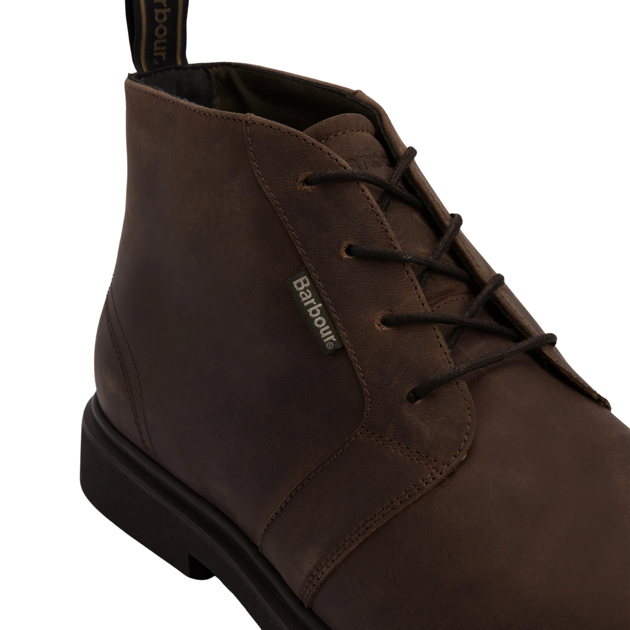 Mens Barbour Dark Brown Meays Chukka Boots - Image 5