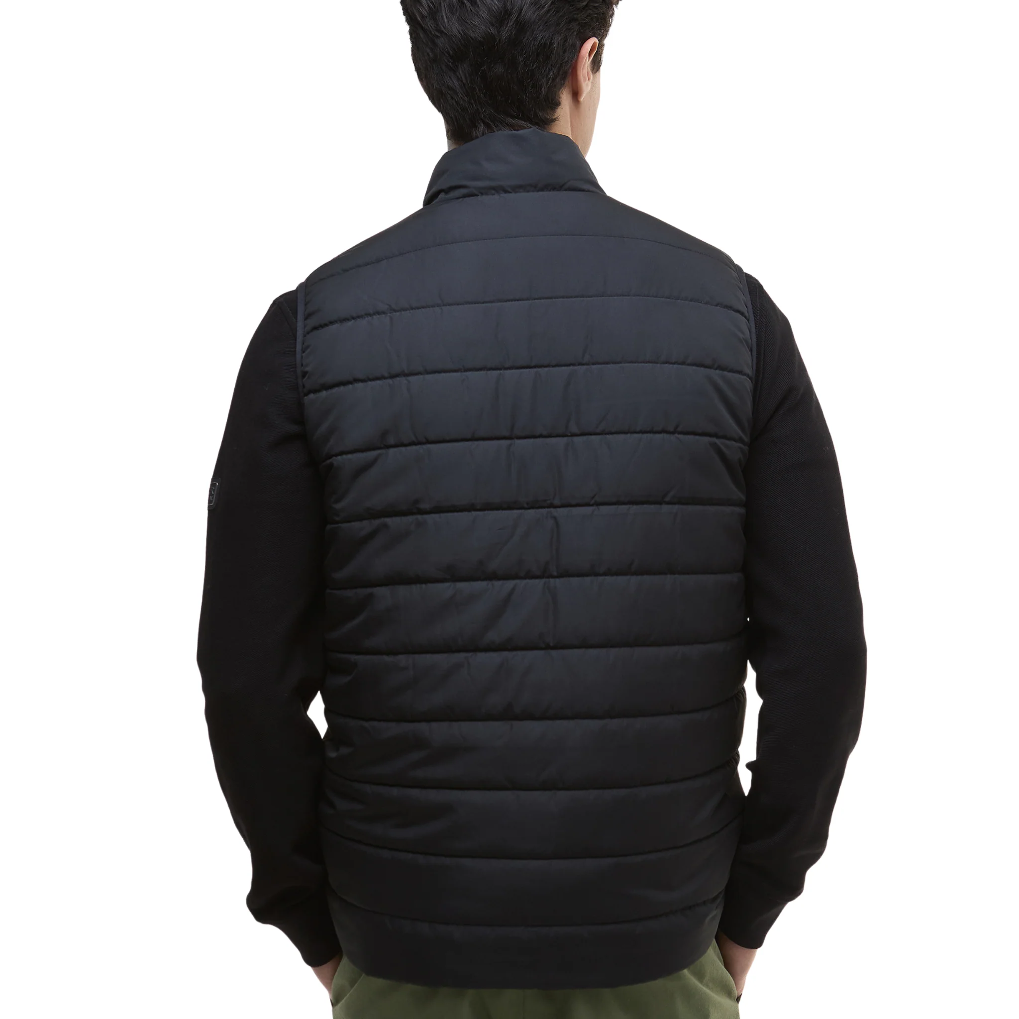 Mens Barbour International Black Aldon Quilted Gilet - Image 3