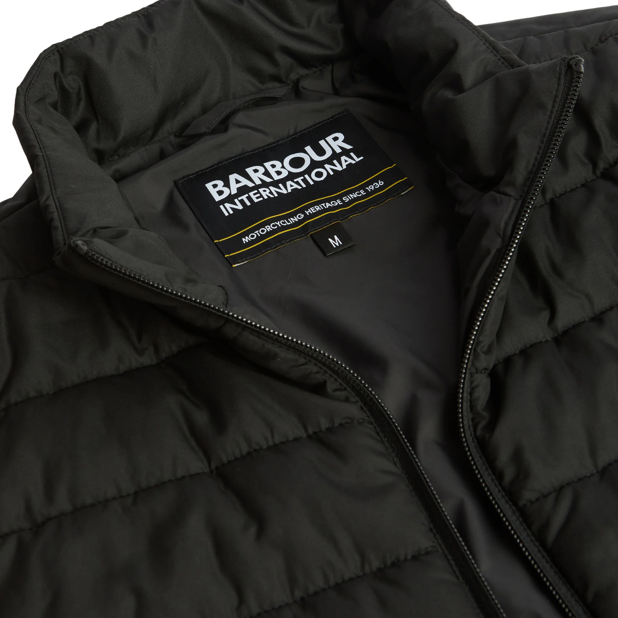 Mens Barbour International Black Aldon Quilted Gilet - Image 4