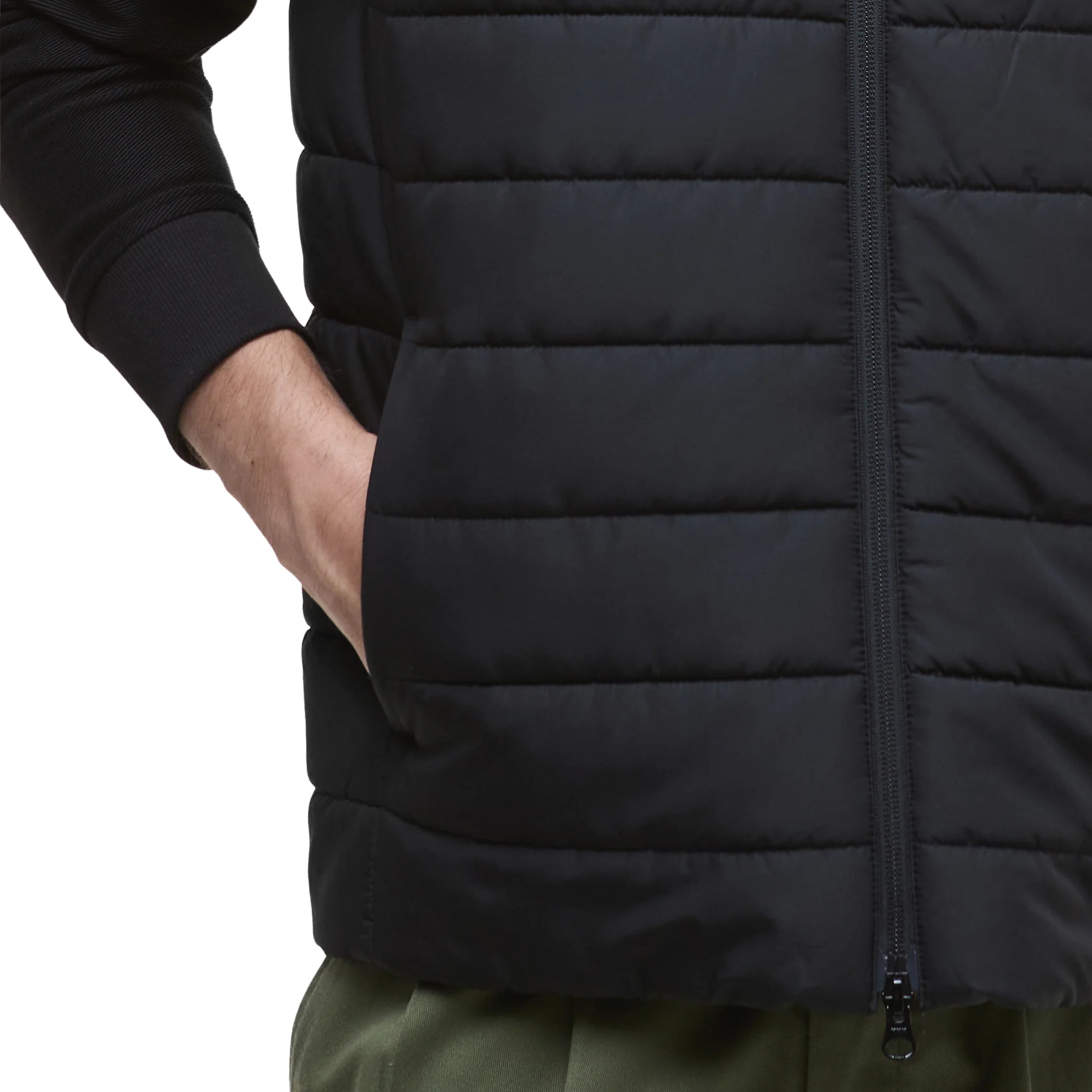 Mens Barbour International Black Aldon Quilted Gilet - Image 5