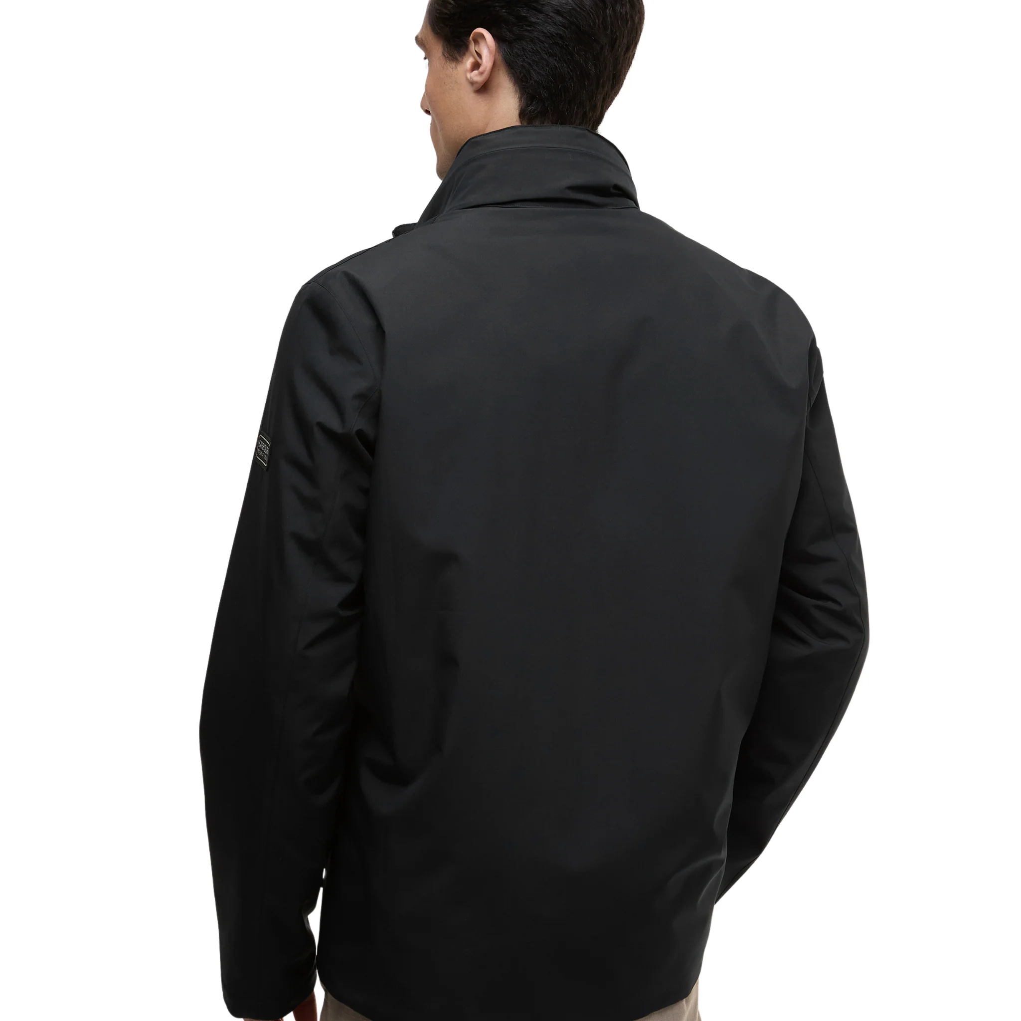 Mens Barbour International Black Alver Showerproof Jacket - Image 3