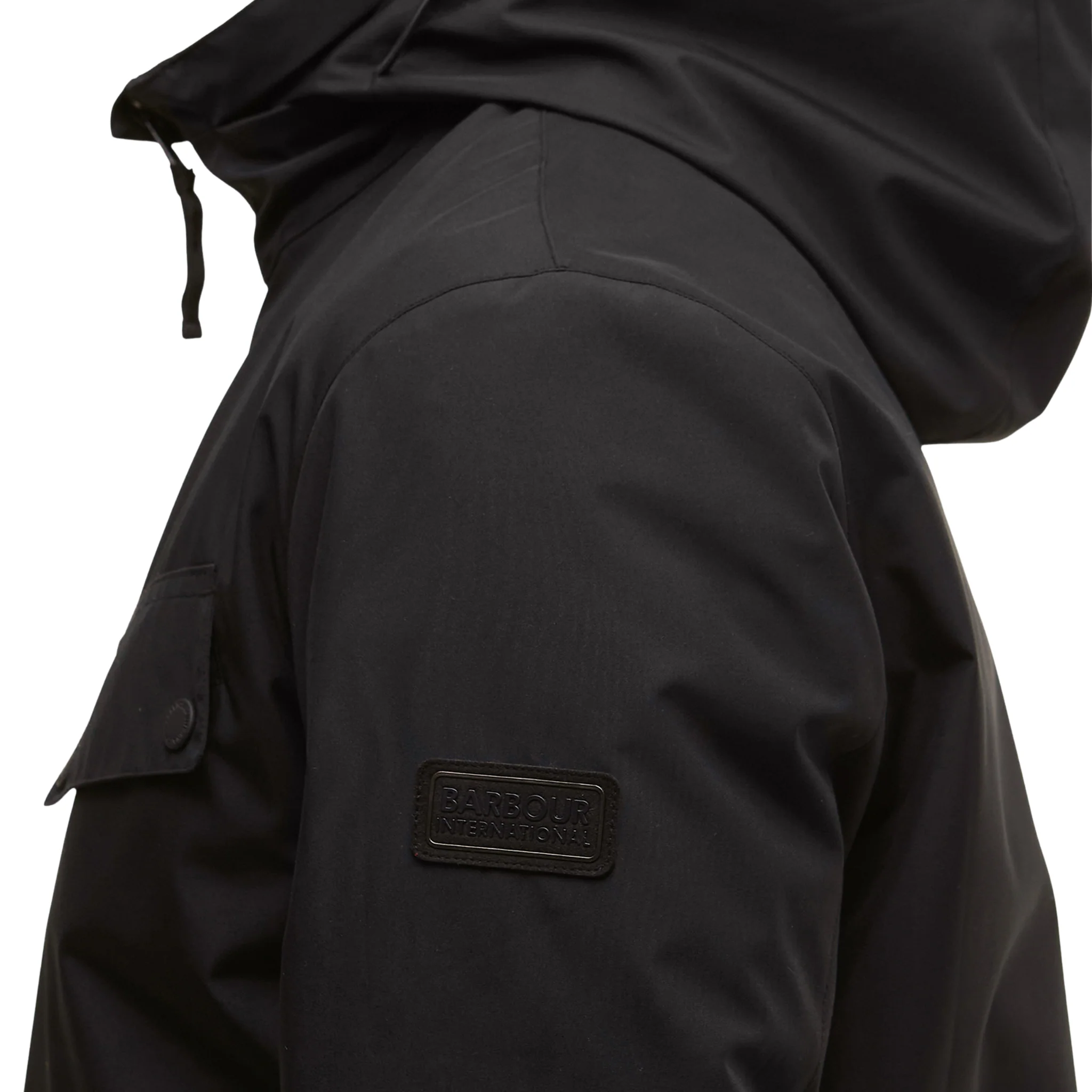 Mens Barbour International Black Alver Showerproof Jacket - Image 4