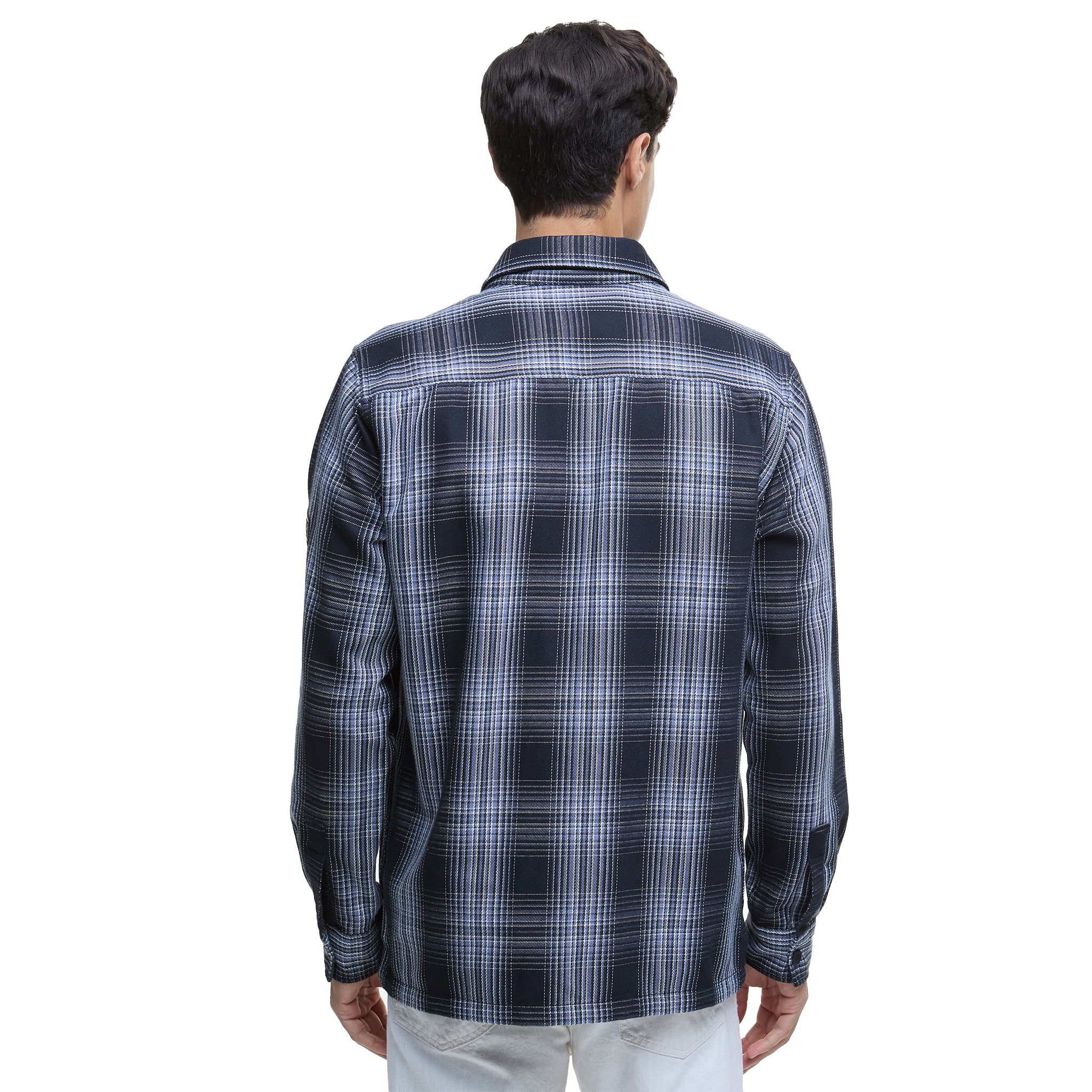 Mens Barbour International Black Arne Checked Zip Overshirt - Image 6