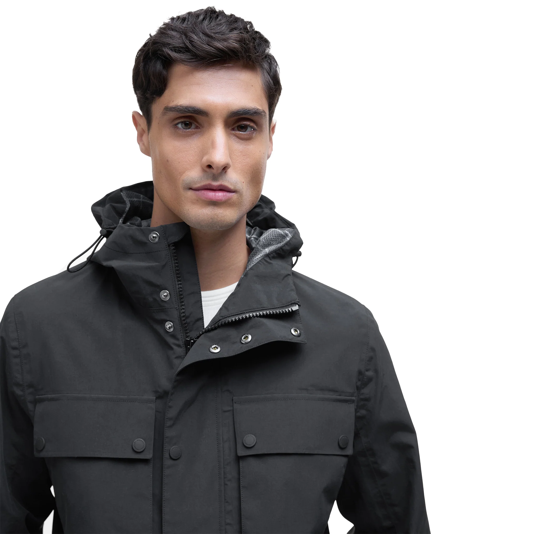Mens Barbour International Black Cliffway Waterproof Jacket - Image 3
