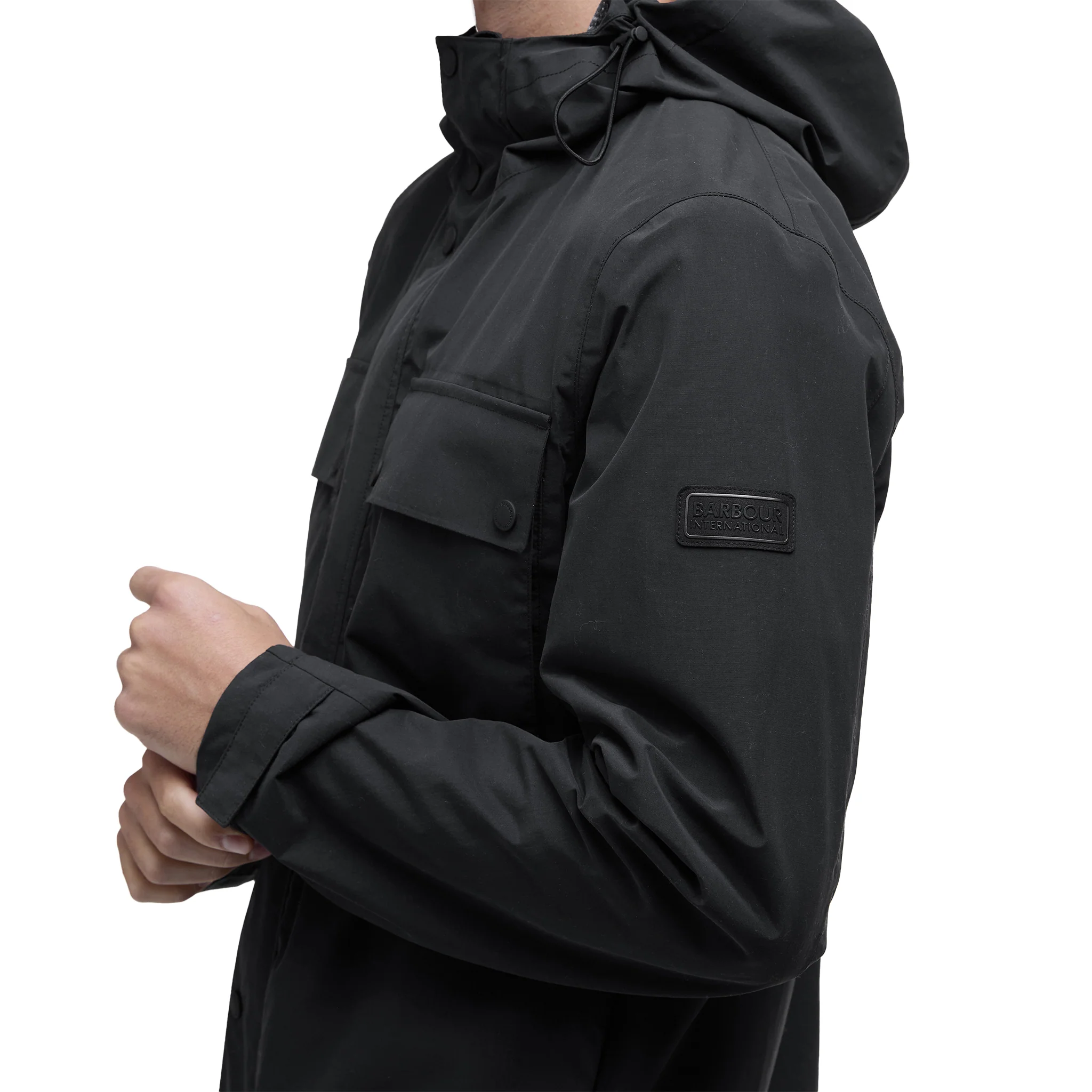 Mens Barbour International Black Cliffway Waterproof Jacket - Image 6
