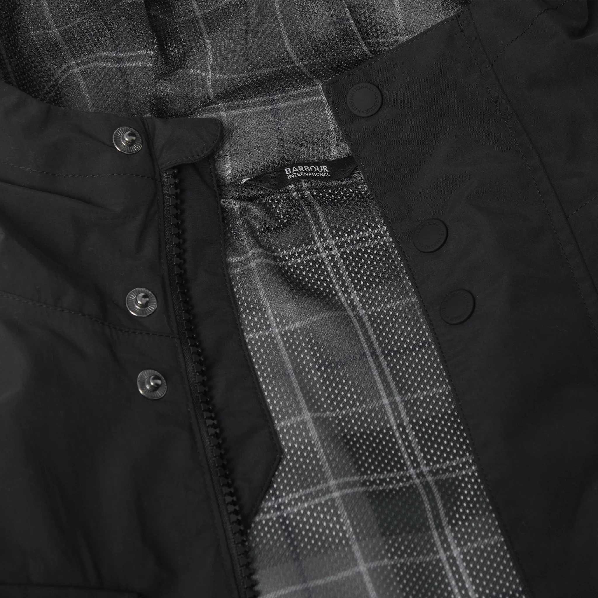 Mens Barbour International Black Cliffway Waterproof Jacket - Image 7