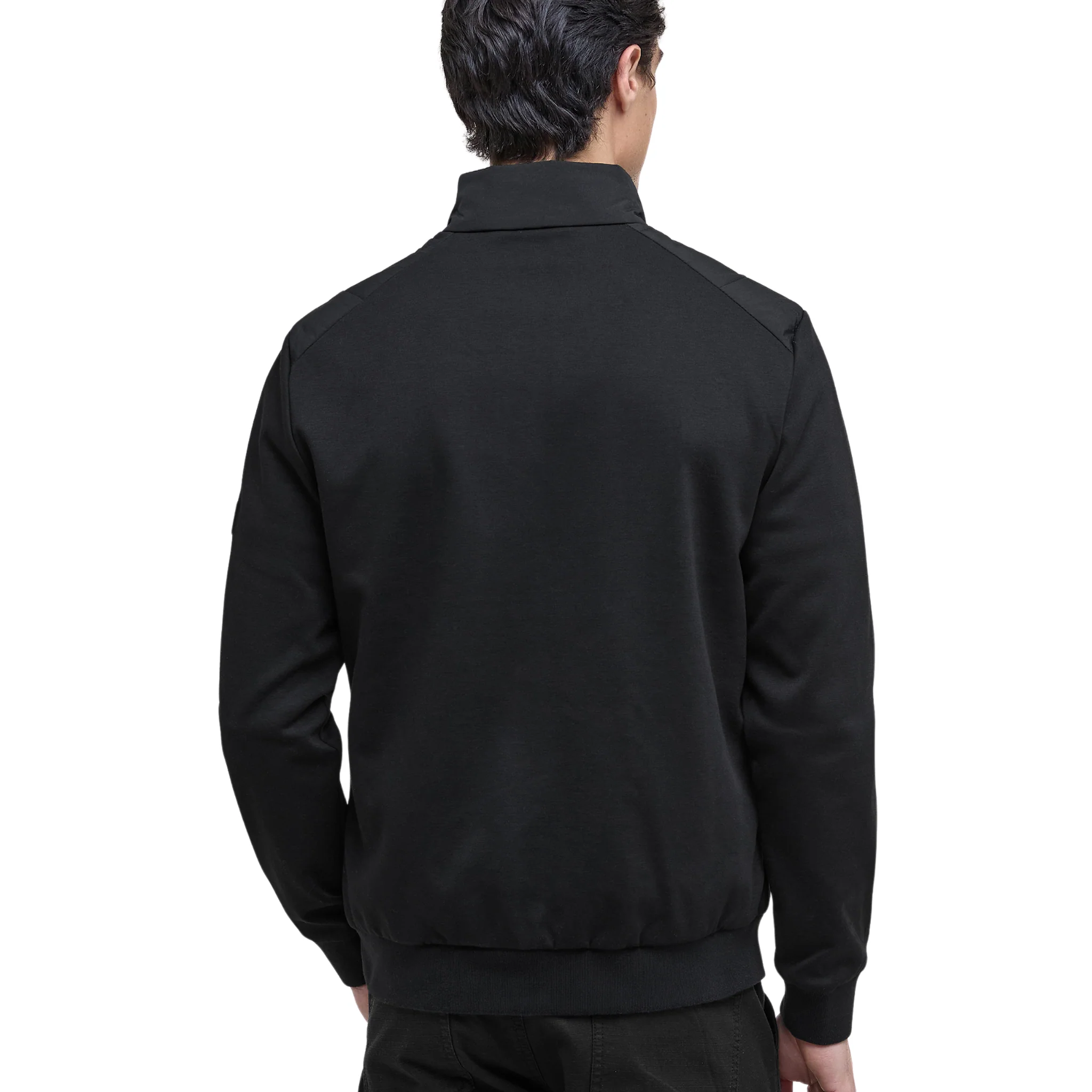 Mens Barbour International Black Collins Baffle Quilted Sweat Jacket - Image 3