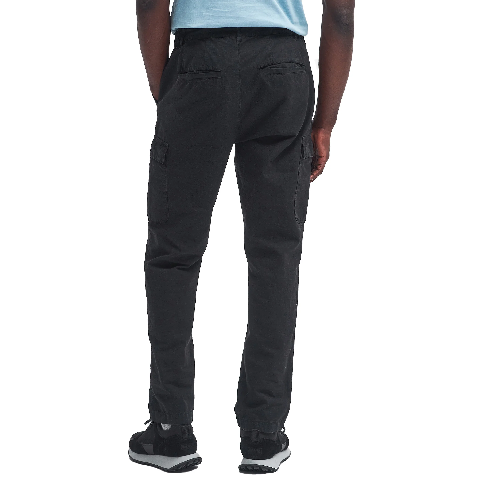 Mens Barbour International Black Ripstop Cargo Trousers - Image 5