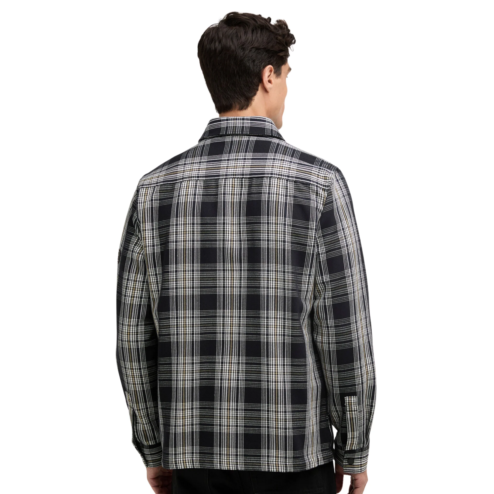 Mens Barbour International Black Seafield Check Overshirt - Image 3