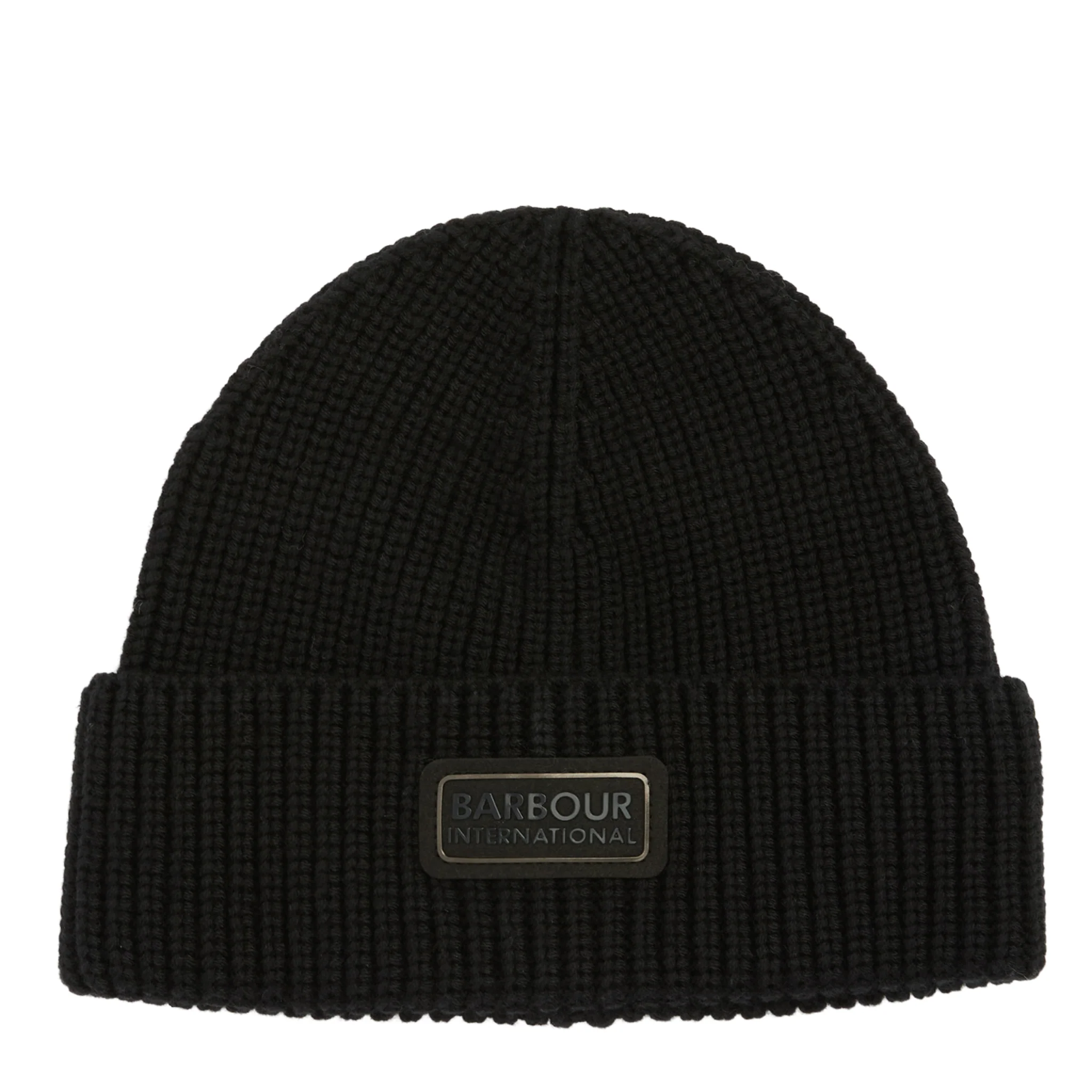 Mens Barbour International Black Sweeper Beanie & Scarf Gift Set - Image 3