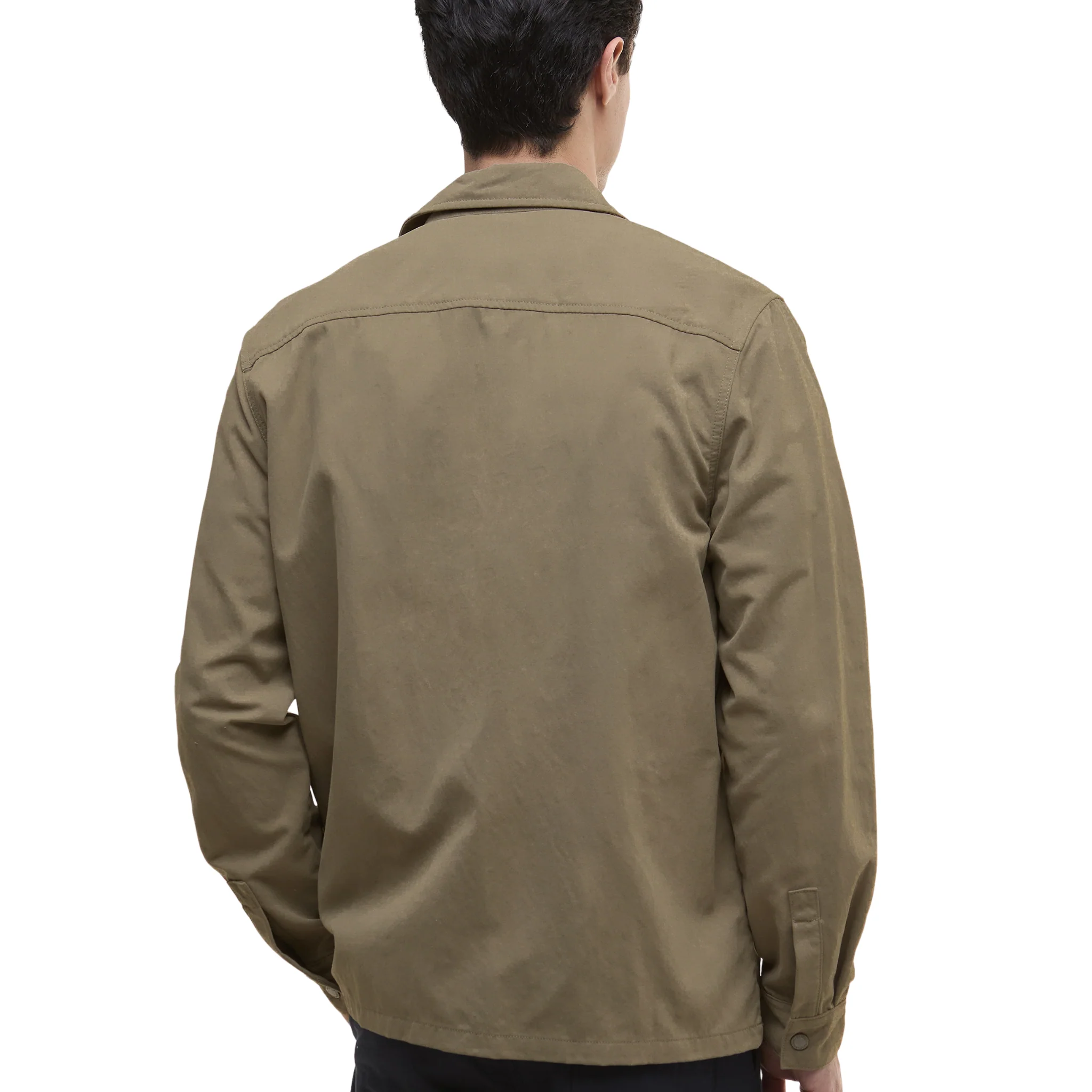 Mens Barbour International Brindle Maze Peached Zip Overshirt - Image 3