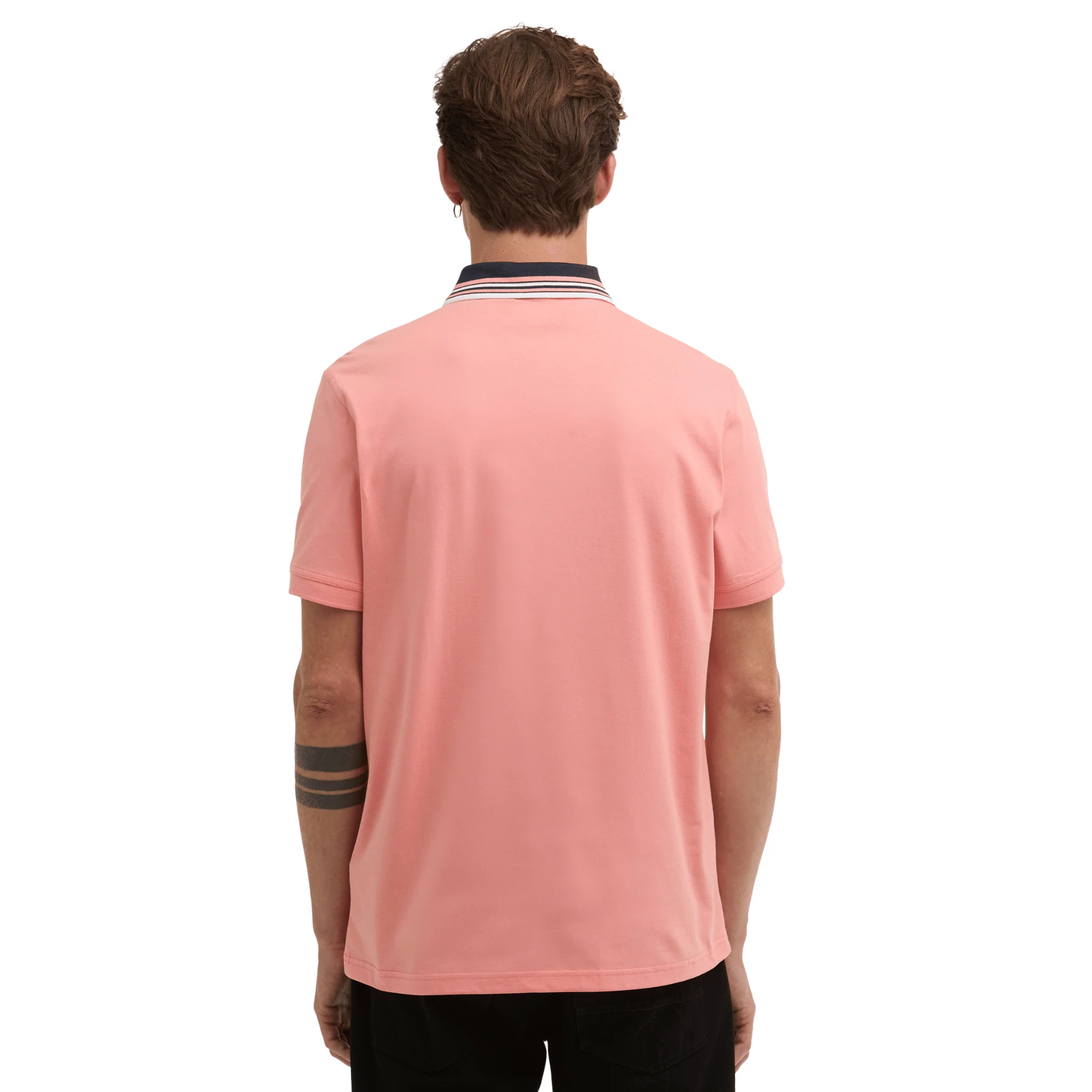 Mens Barbour International Burnt Coral Burnwood S/s Polo - Image 4