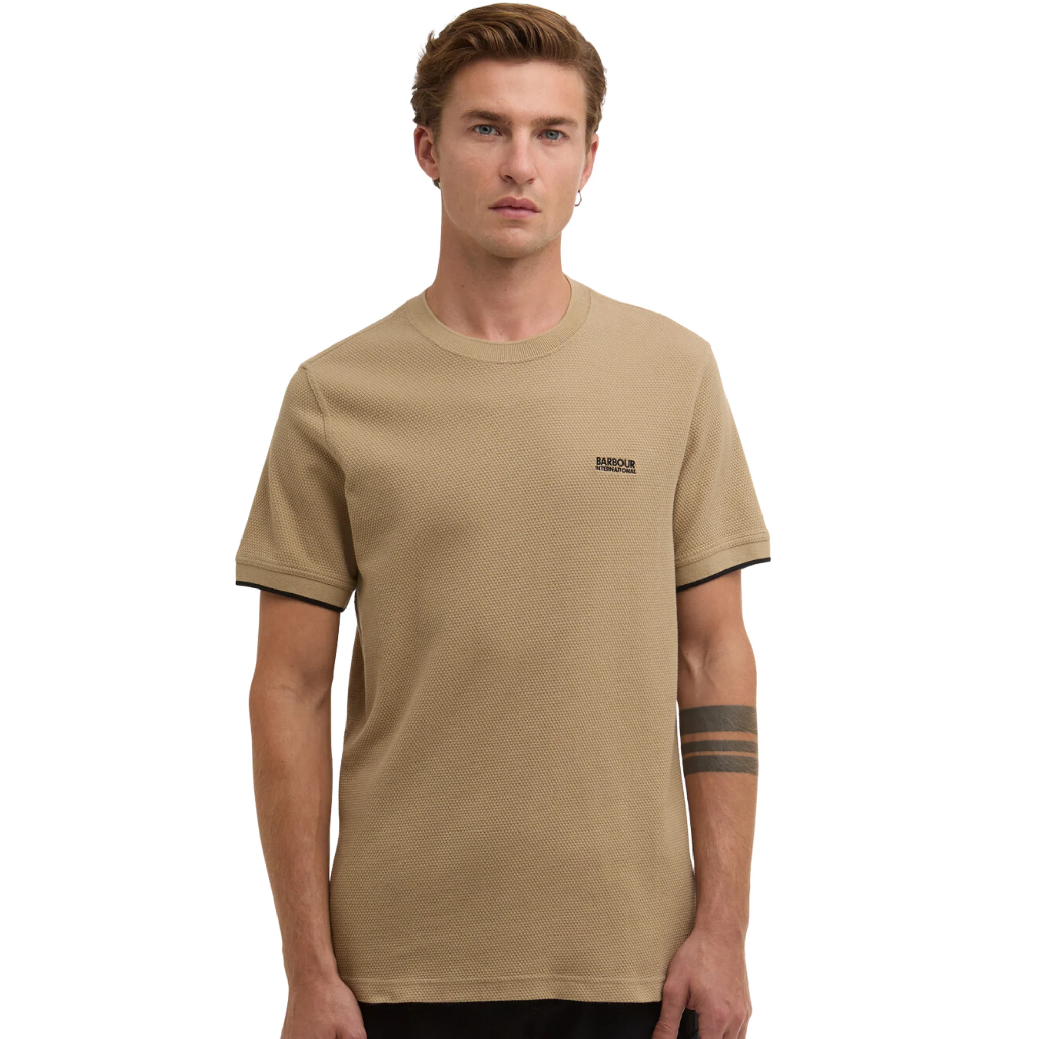 Mens Barbour International Coriander Eamon Pique S/s T Shirt - Image 4