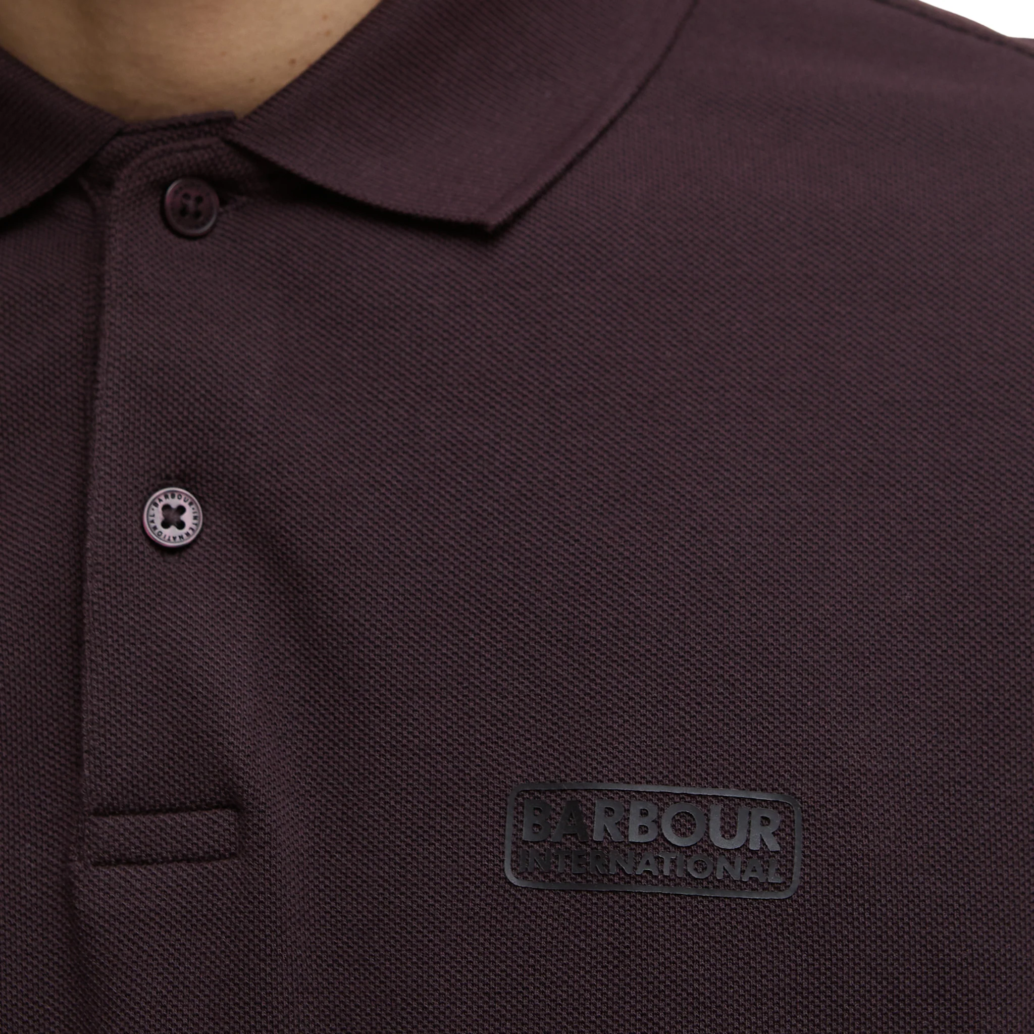 Mens Barbour International Java Red L/s Polo Shirt - Image 4