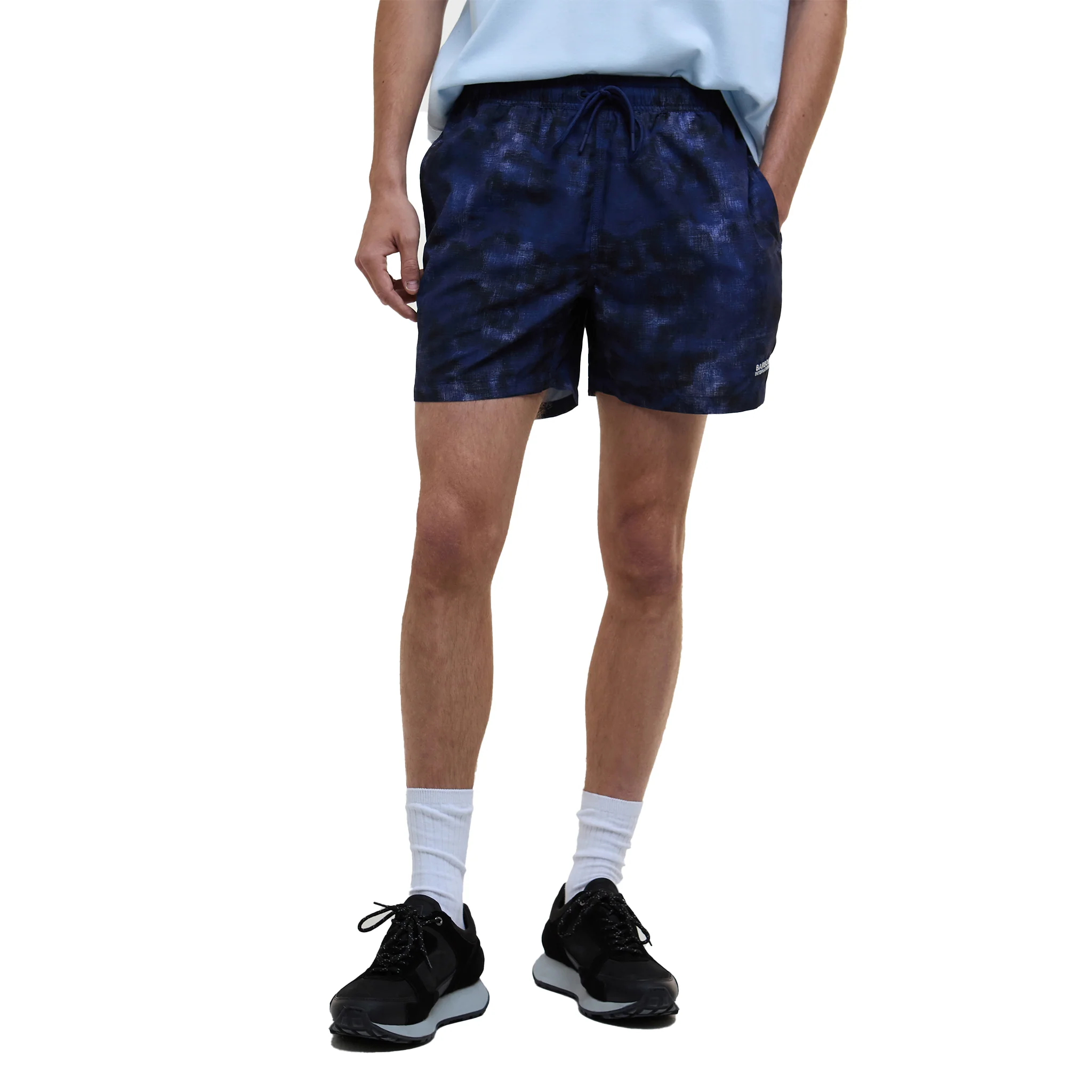 Mens Barbour International Midnight Blue Camo Ikat Swim Shorts - Image 2