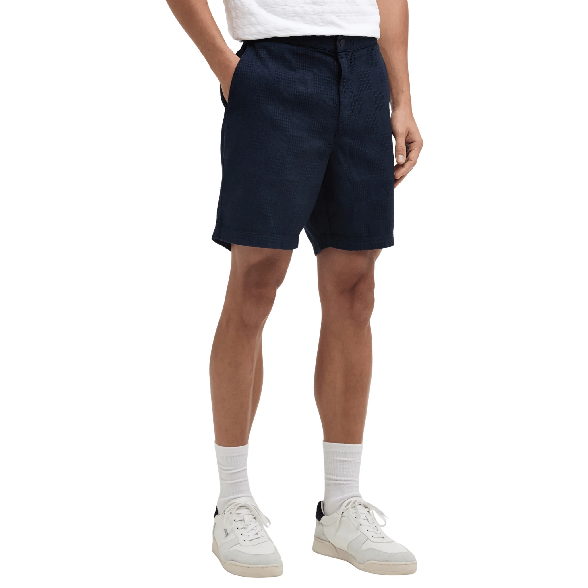 Mens Barbour International Navy Blackstreak Shorts - Image 3