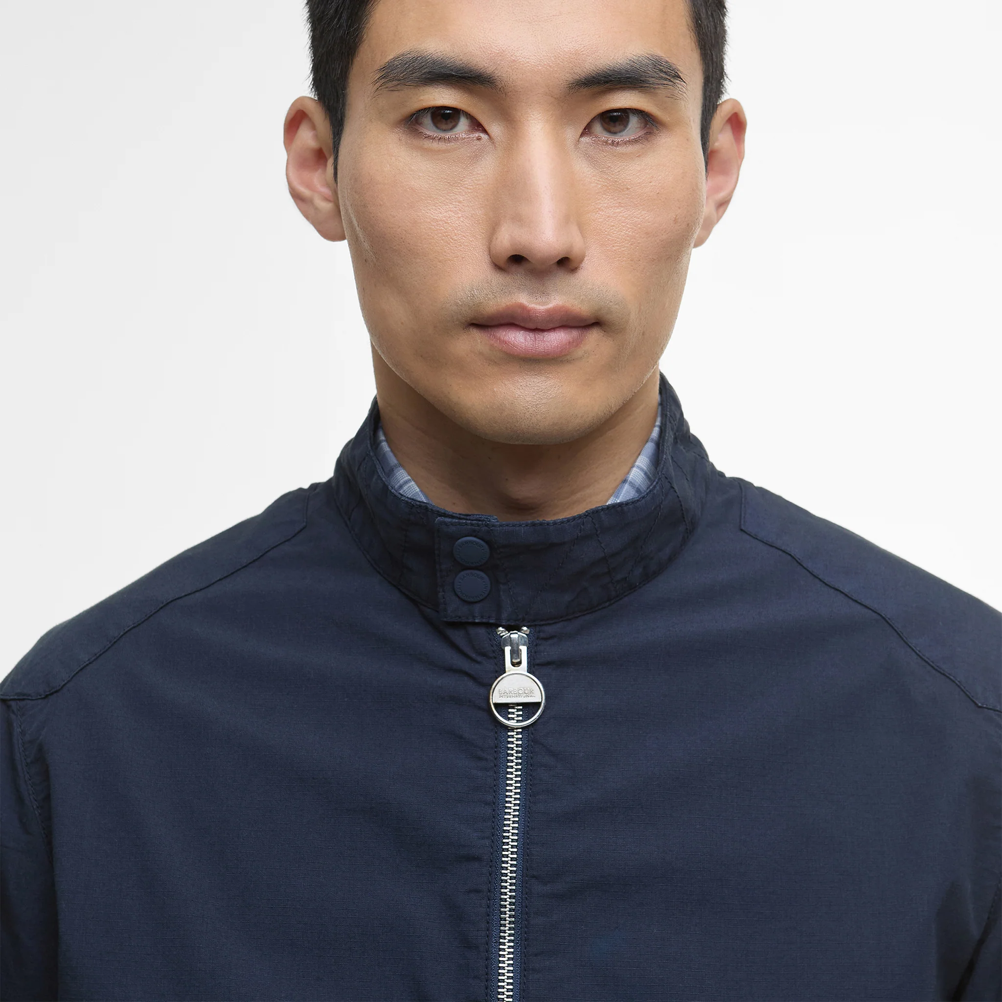 Mens Barbour International Navy Matley Casual Jacket - Image 3