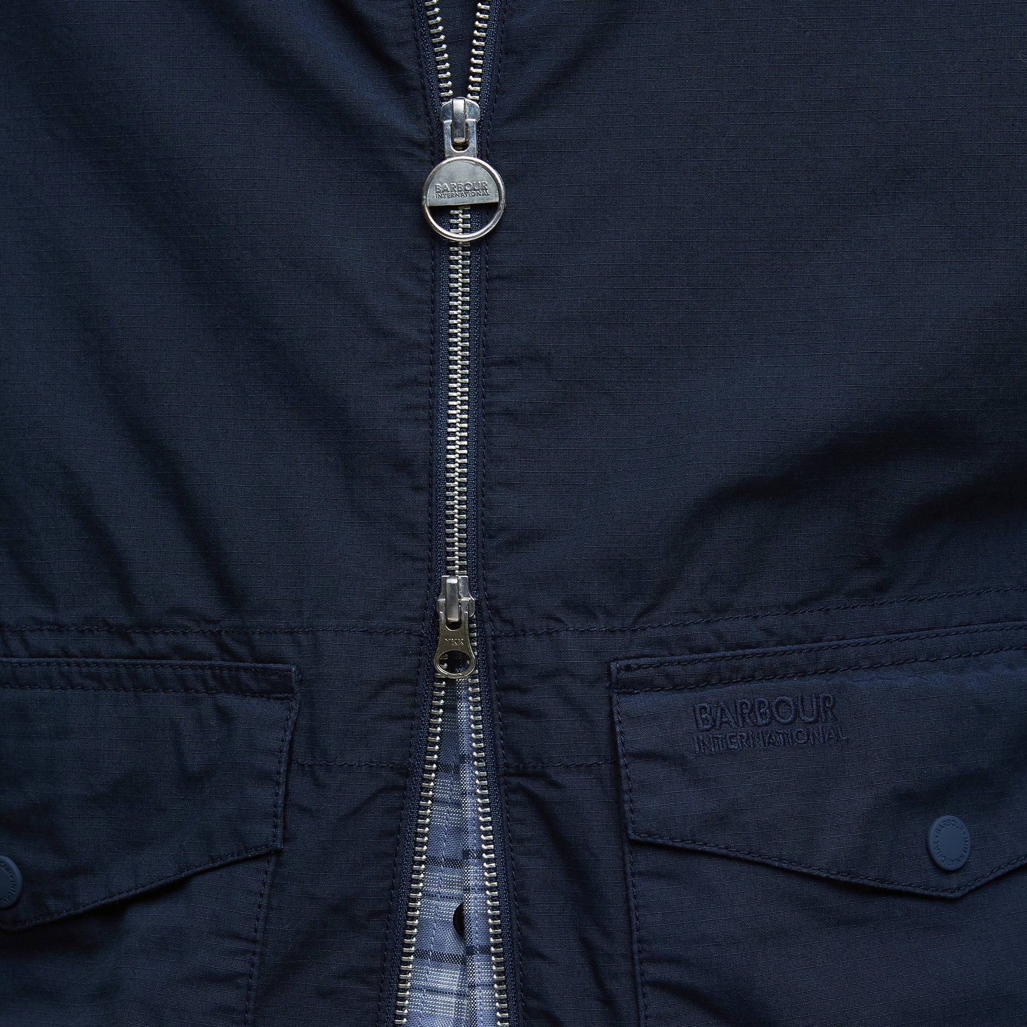 Mens Barbour International Navy Matley Casual Jacket - Image 5