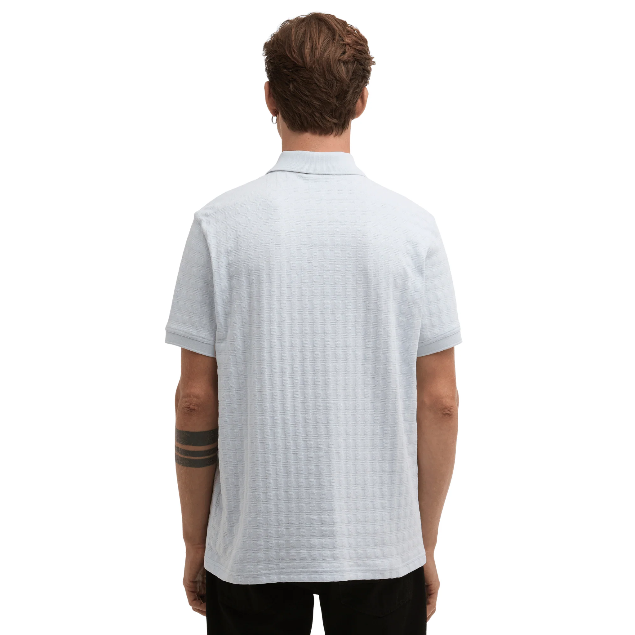 Mens Barbour International Skywriting Langston Zip S/s Polo - Image 4