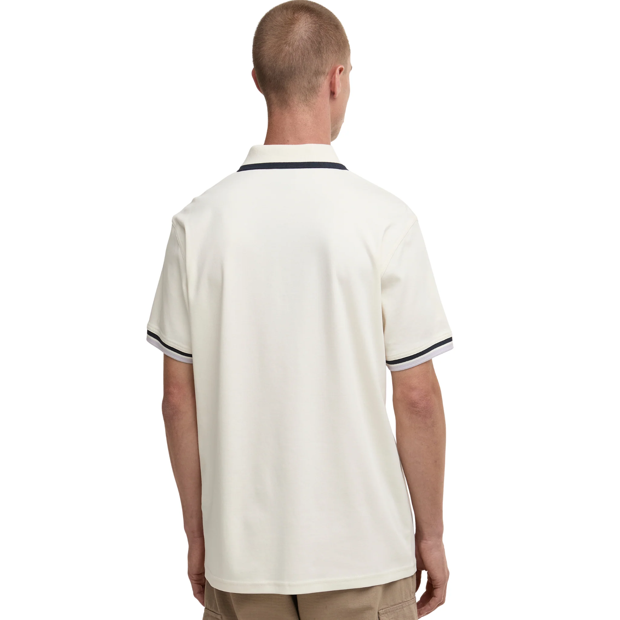 Mens Barbour International Whisper White Panter Zip S/s Polo - Image 3