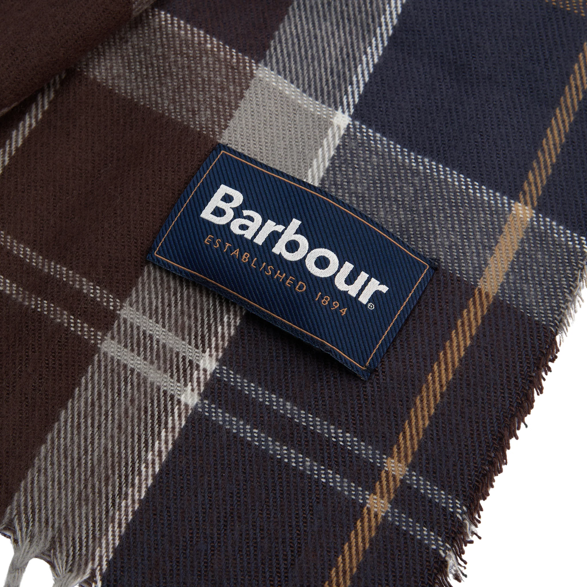 Mens Barbour Midnight Oak Swinton Beanie & Galingale Scarf Gift Set - Image 6