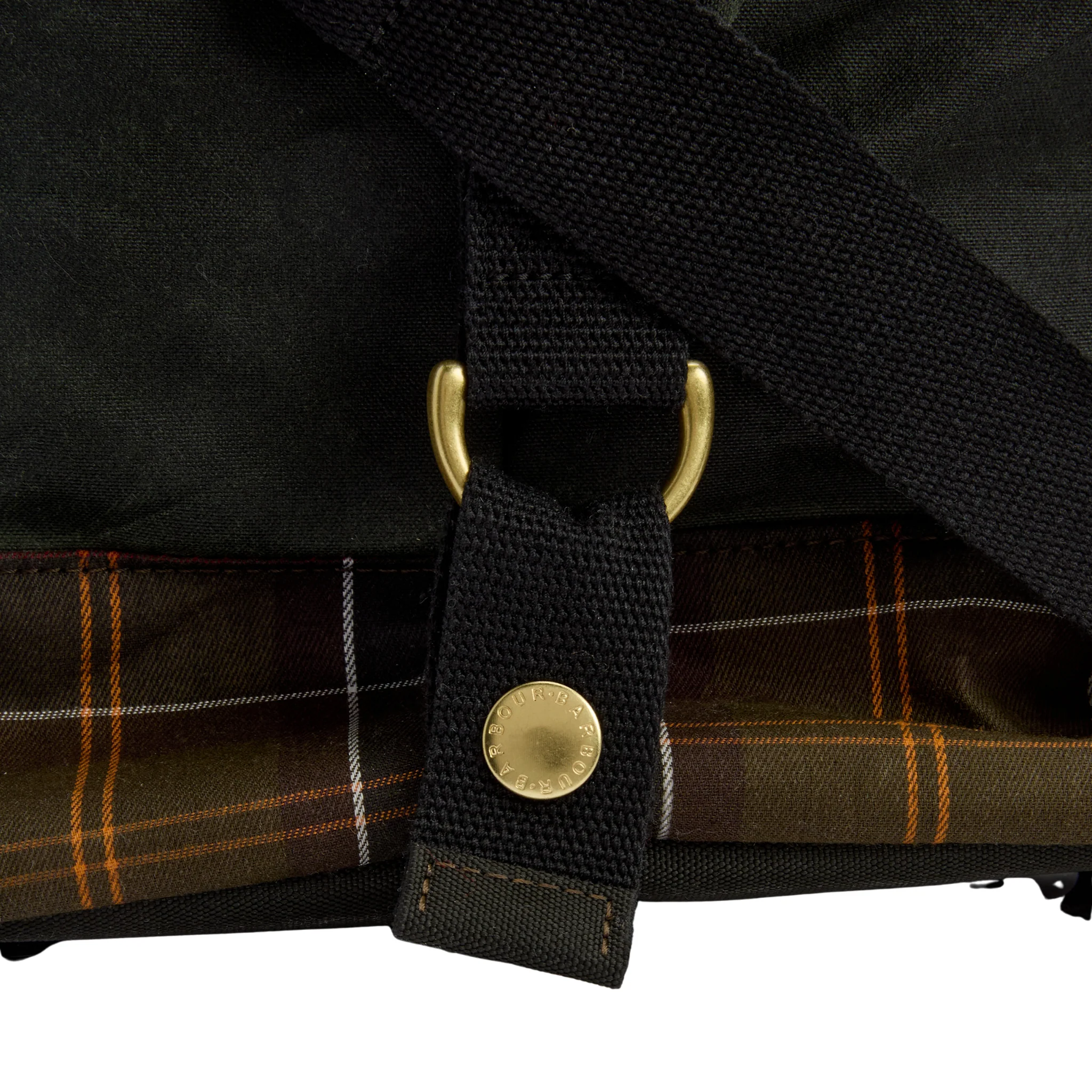 Mens Barbour Sage/Classic Tartan Field Wax Holdall - Image 7