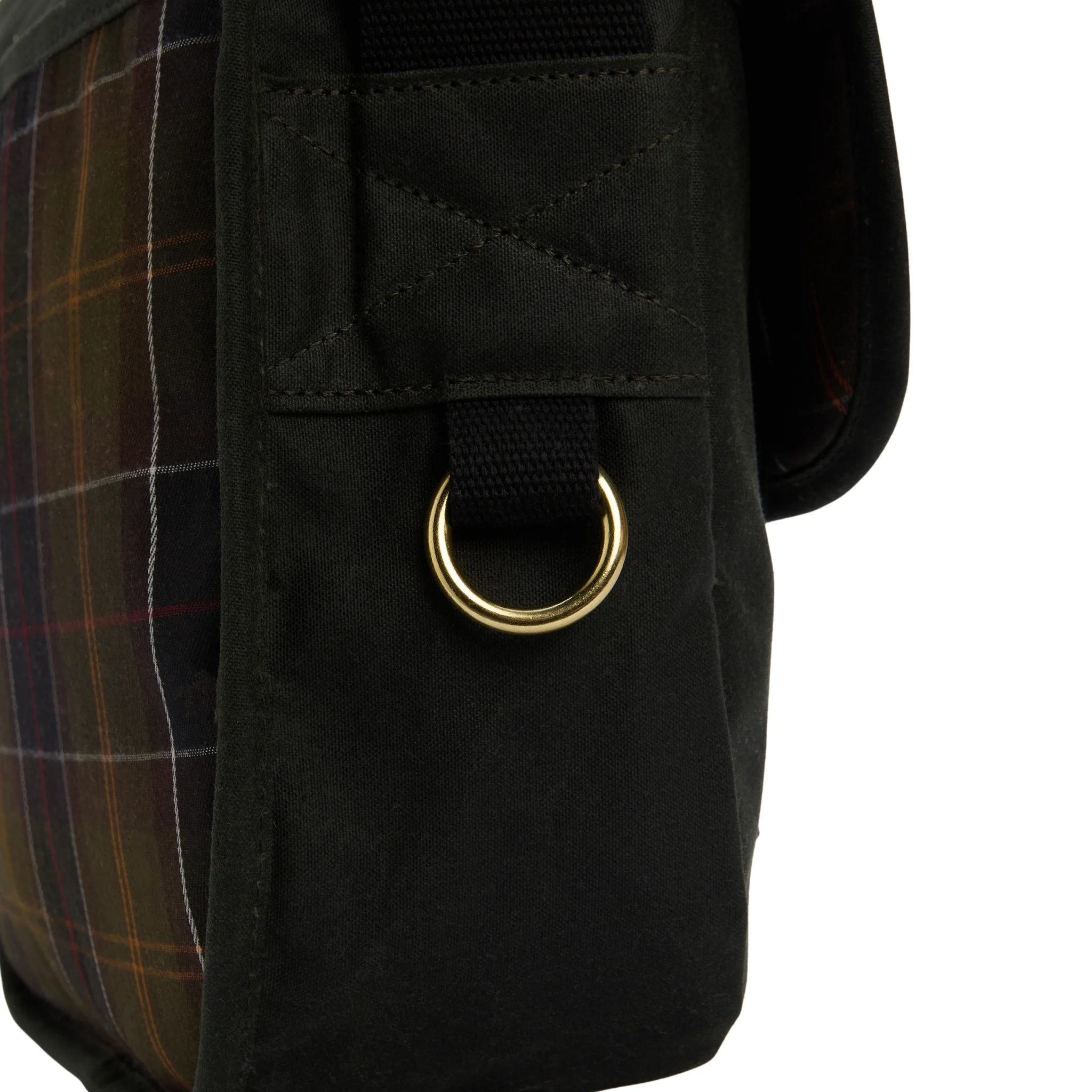 Mens Barbour Sage Field Wax Riever Crossbody Bag - Image 5