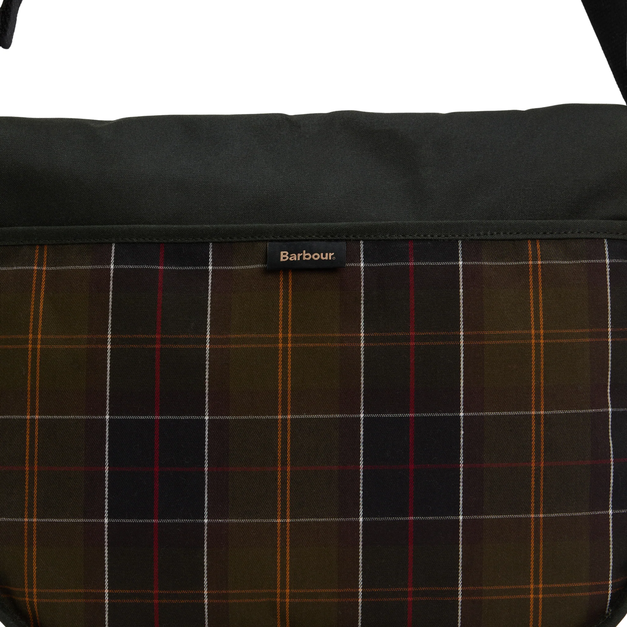 Mens Barbour Sage Field Wax Riever Crossbody Bag - Image 6