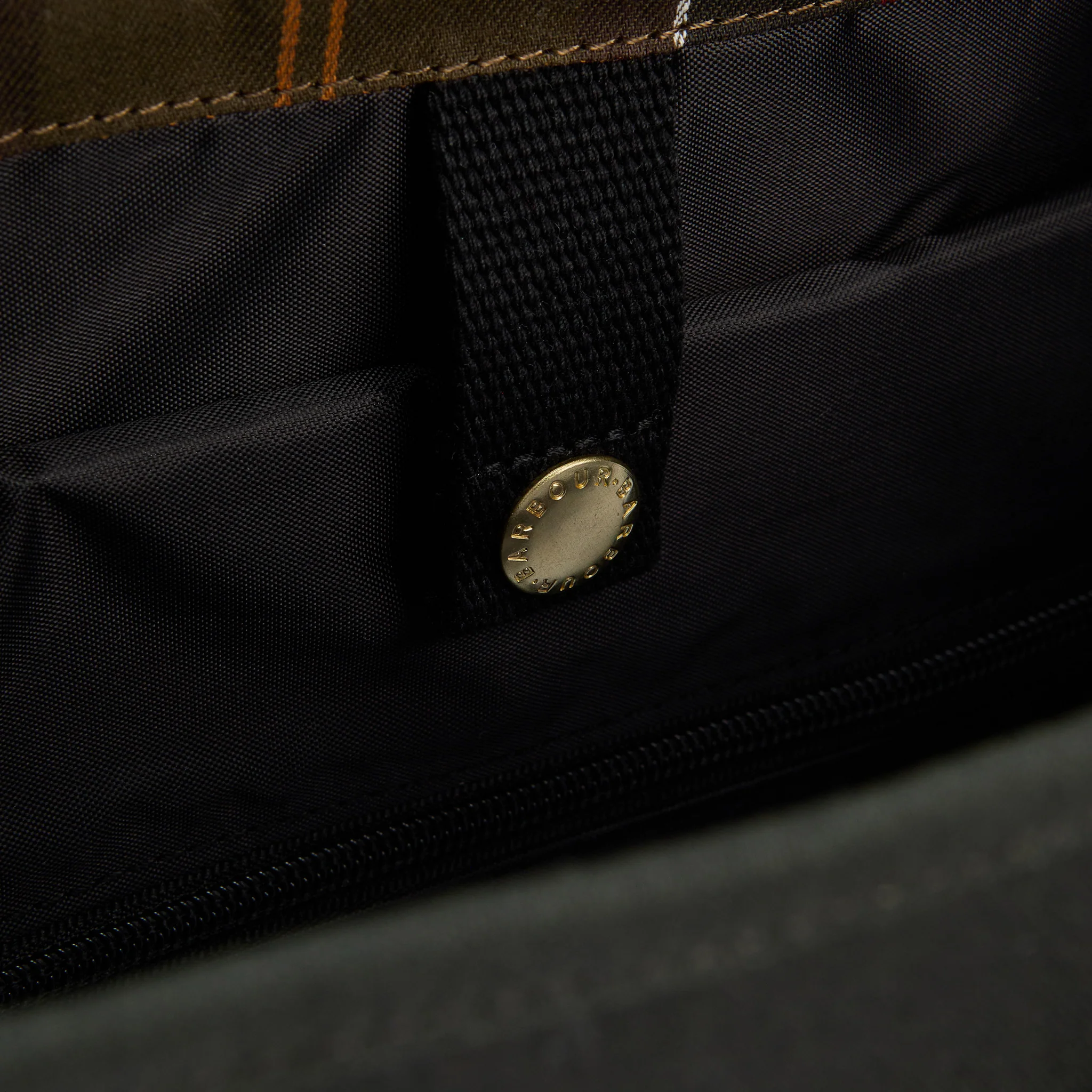 Mens Barbour Sage Field Wax Riever Crossbody Bag - Image 9