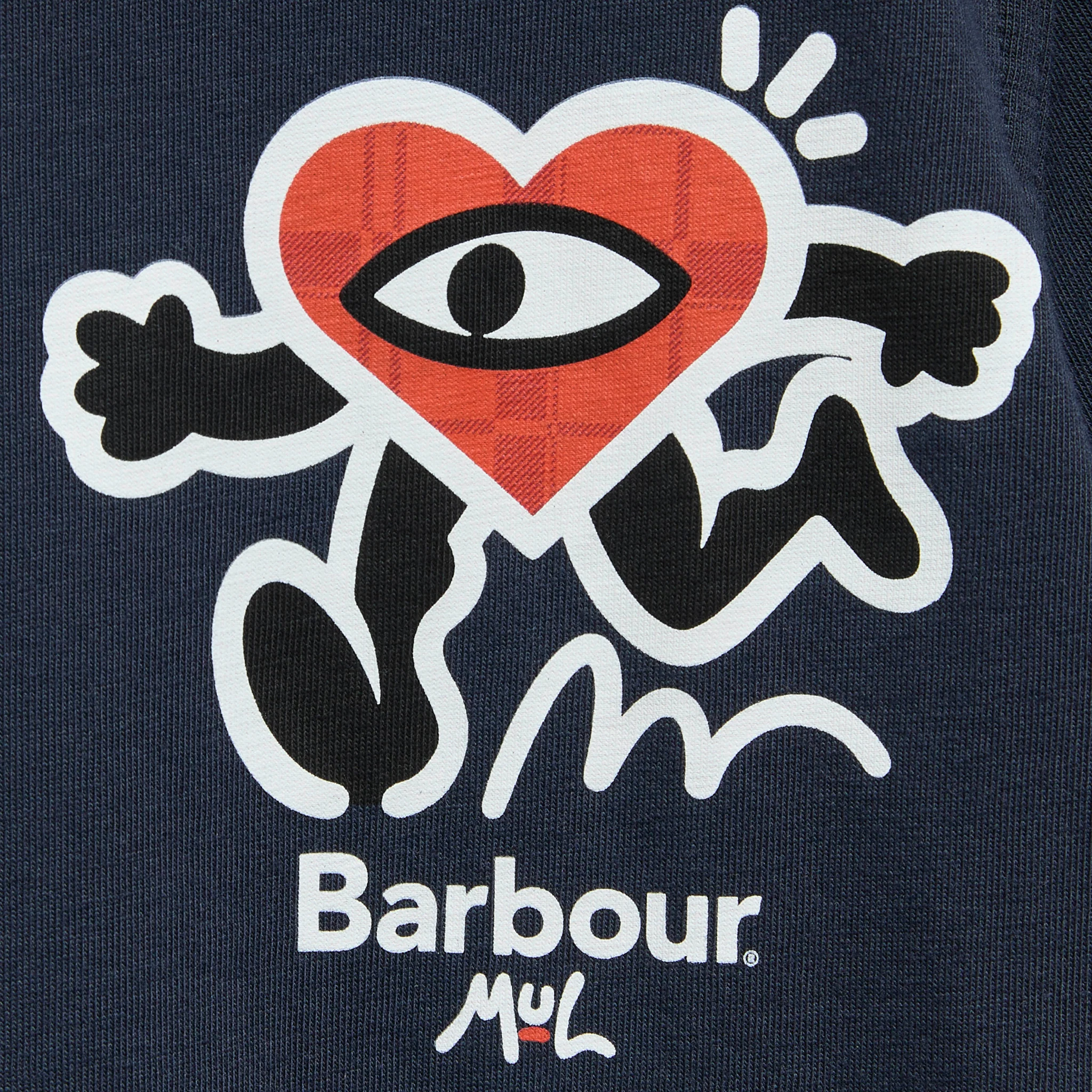 Mens Barbour x Mul Navy Camping S/s T Shirt - Image 3