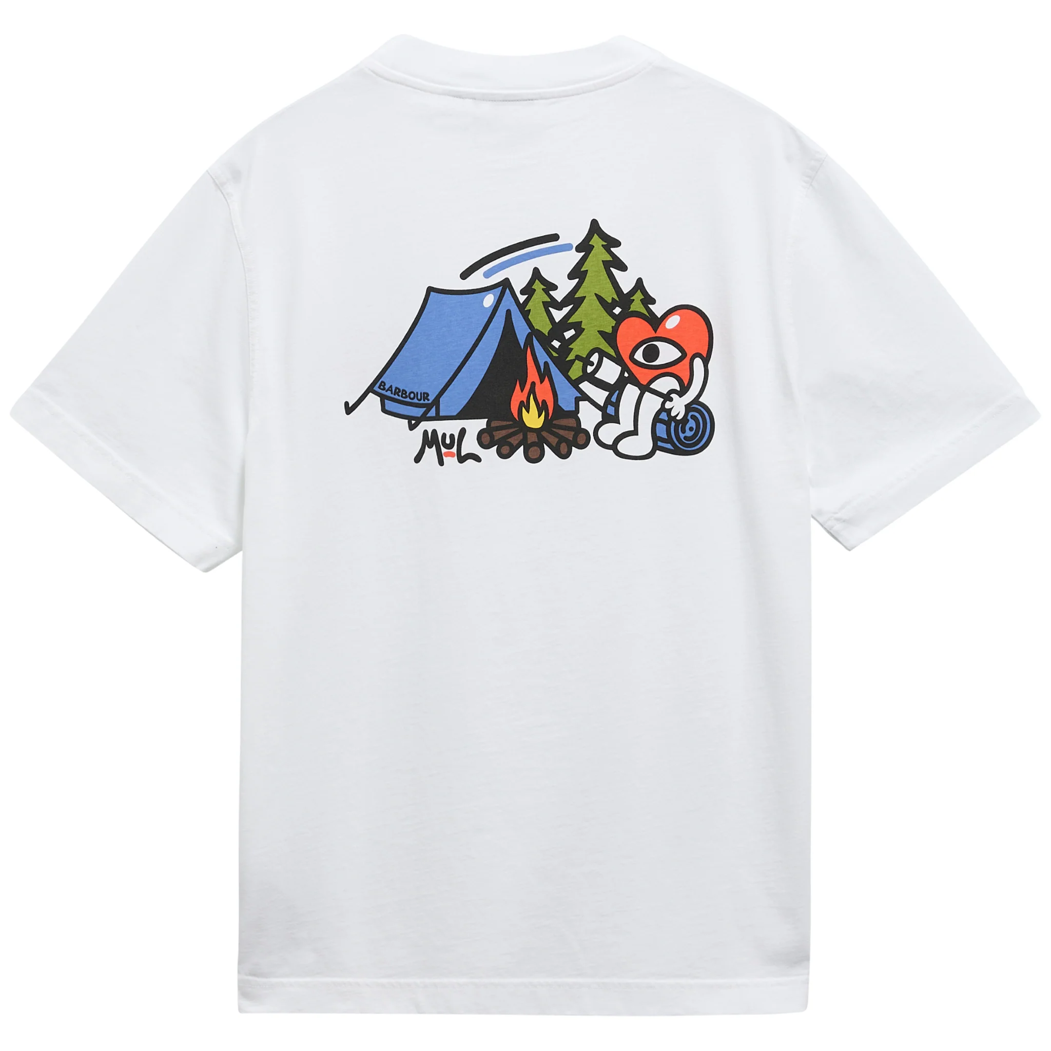 Mens Barbour x Mul White Camping S/s T Shirt - Image 2