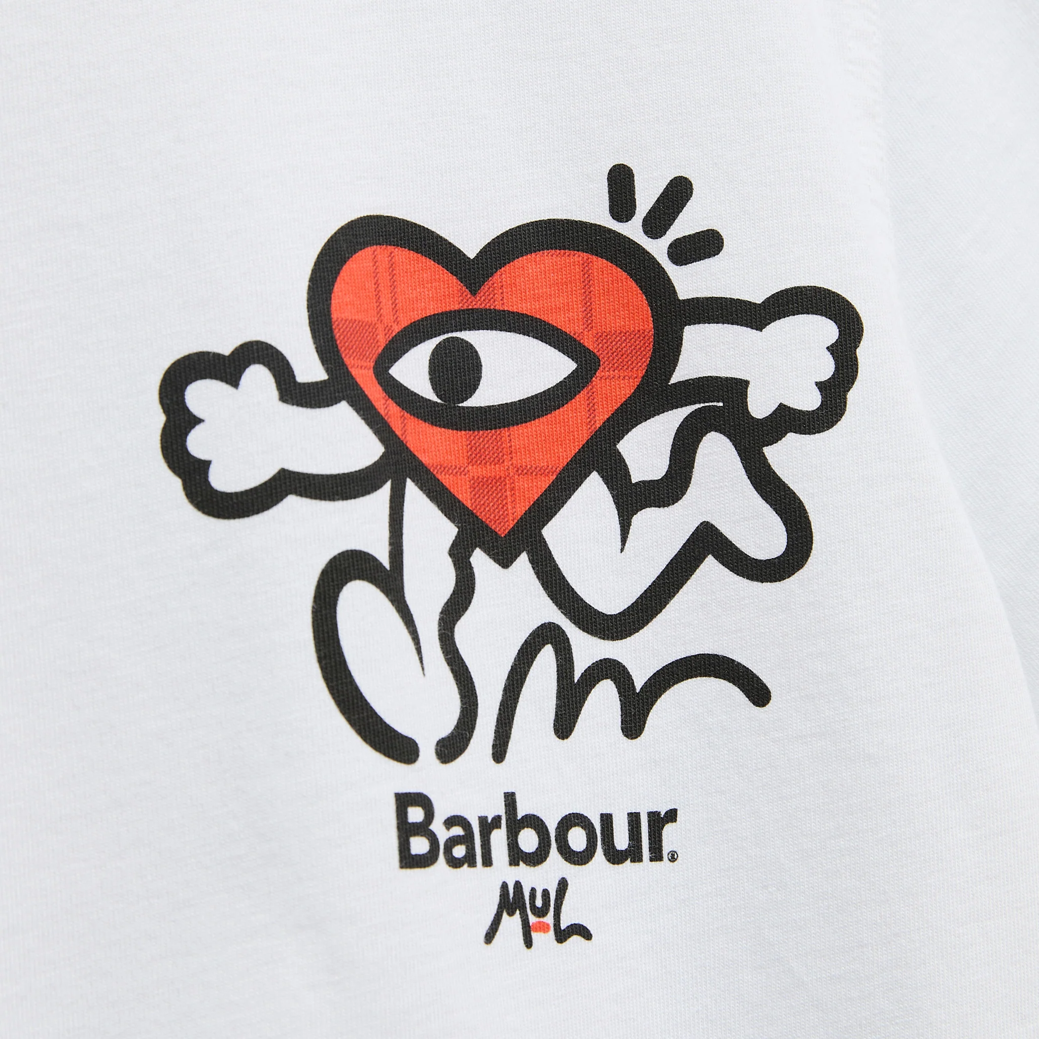 Mens Barbour x Mul White Camping S/s T Shirt - Image 3