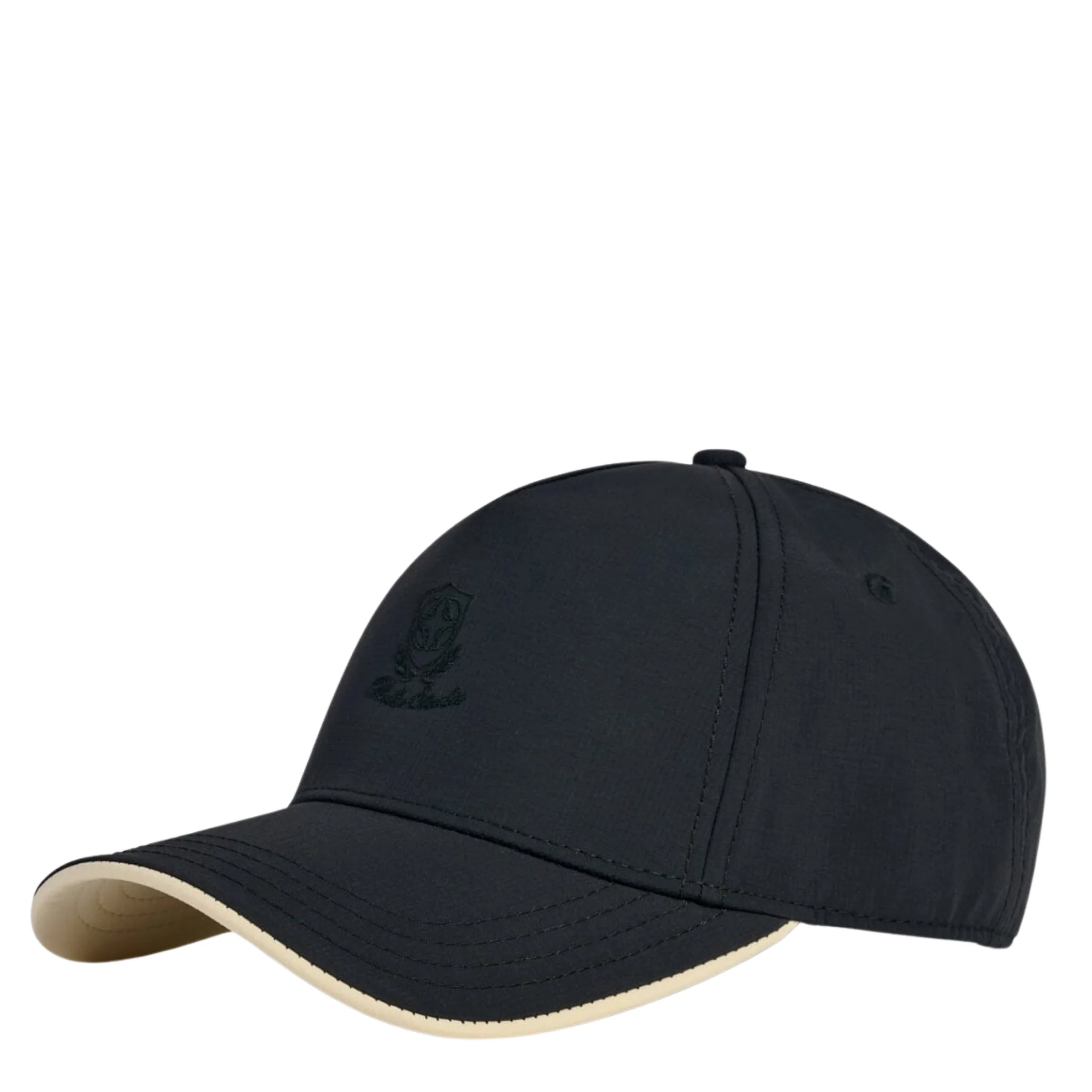 Mens Belier Black Crest Embroidered Cap - Image 2