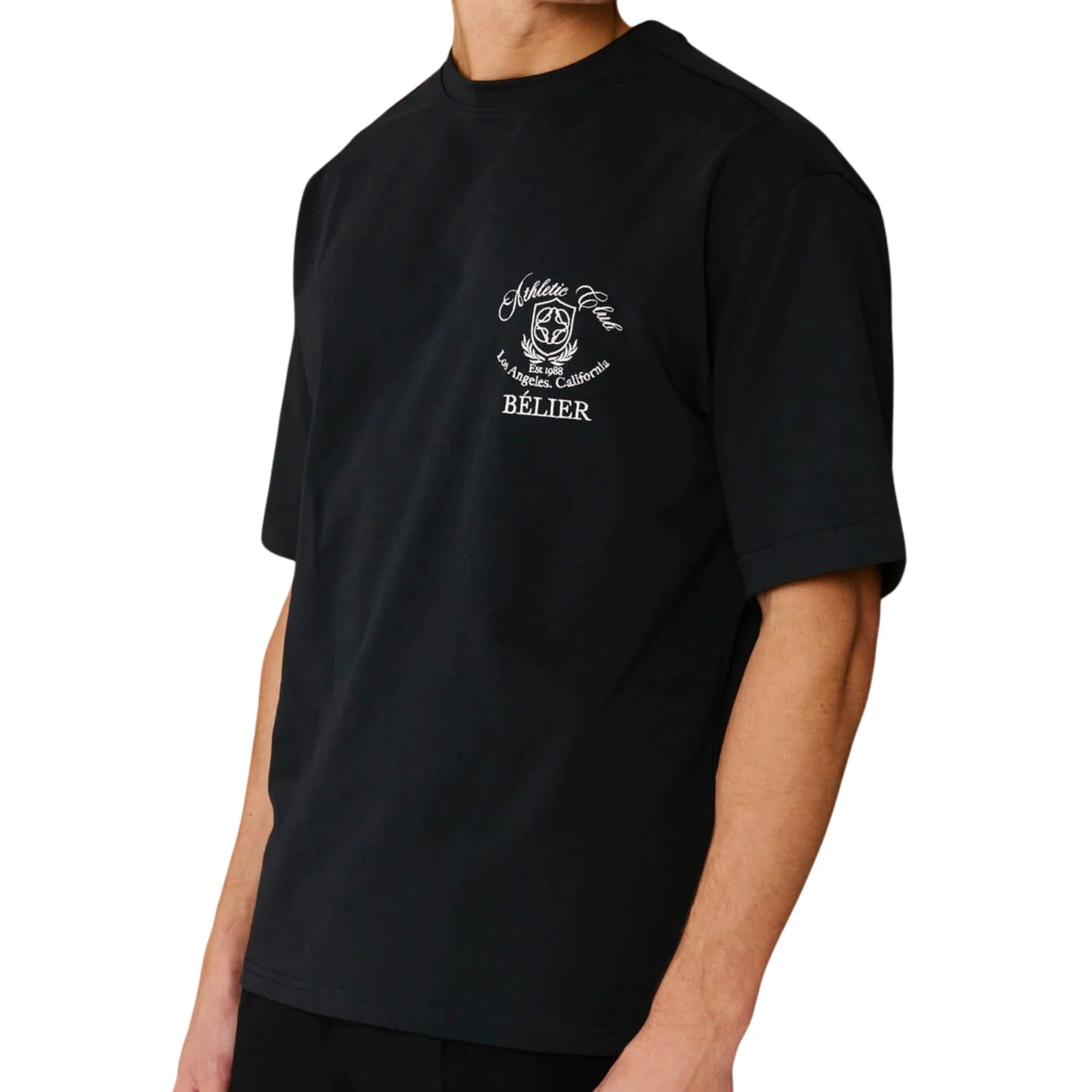 Mens Belier Black/White Country Club S/s T Shirt - Image 3